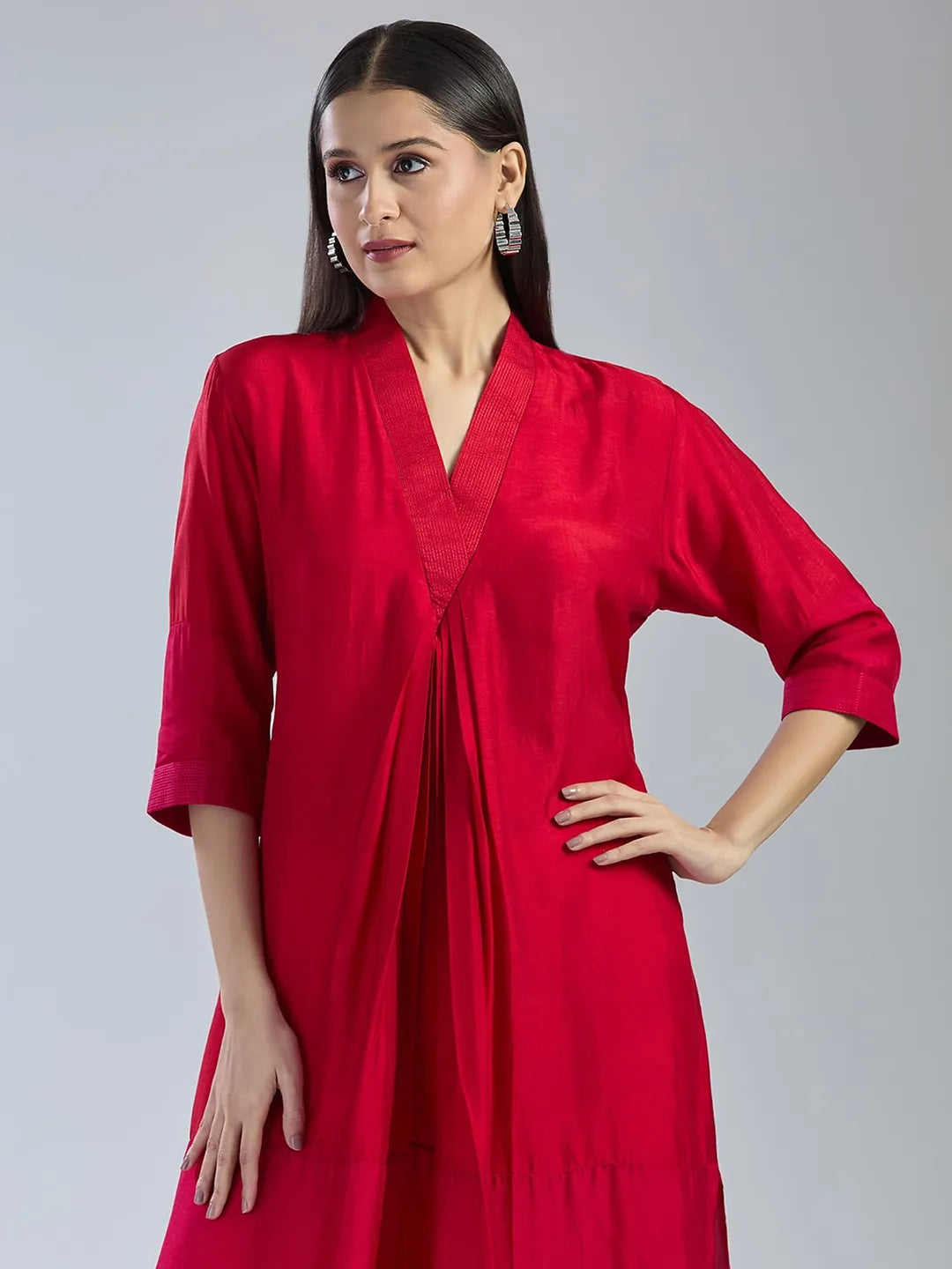 Red X Pink 2D Kurta