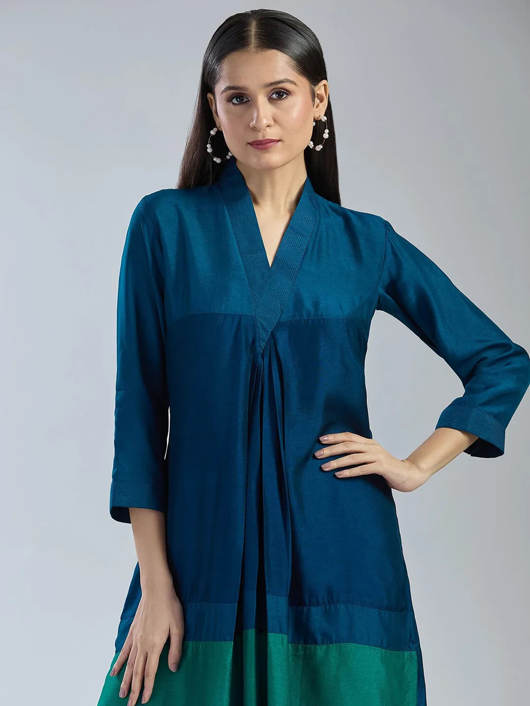 Blue X Green 2D Kurta
