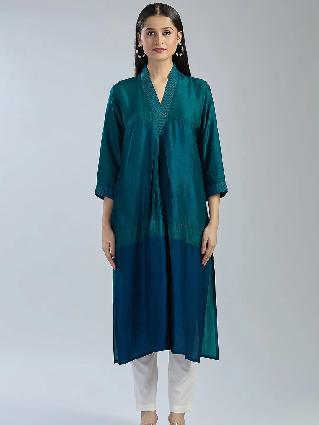 Blue X Green 3D Kurta