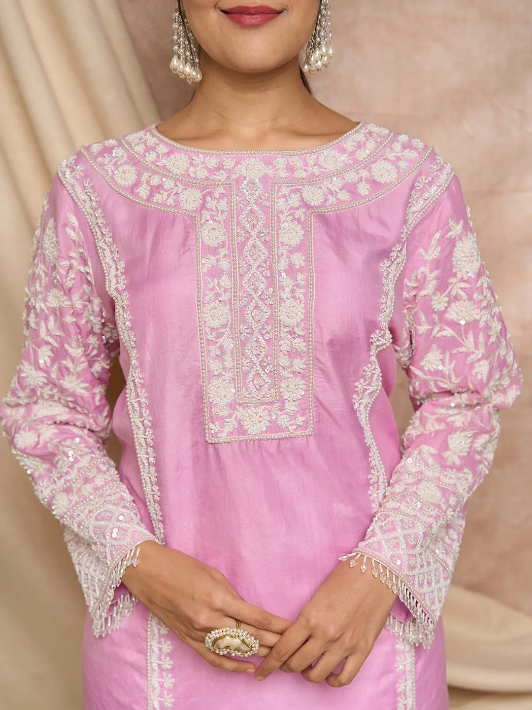 Ice pink Aari work top