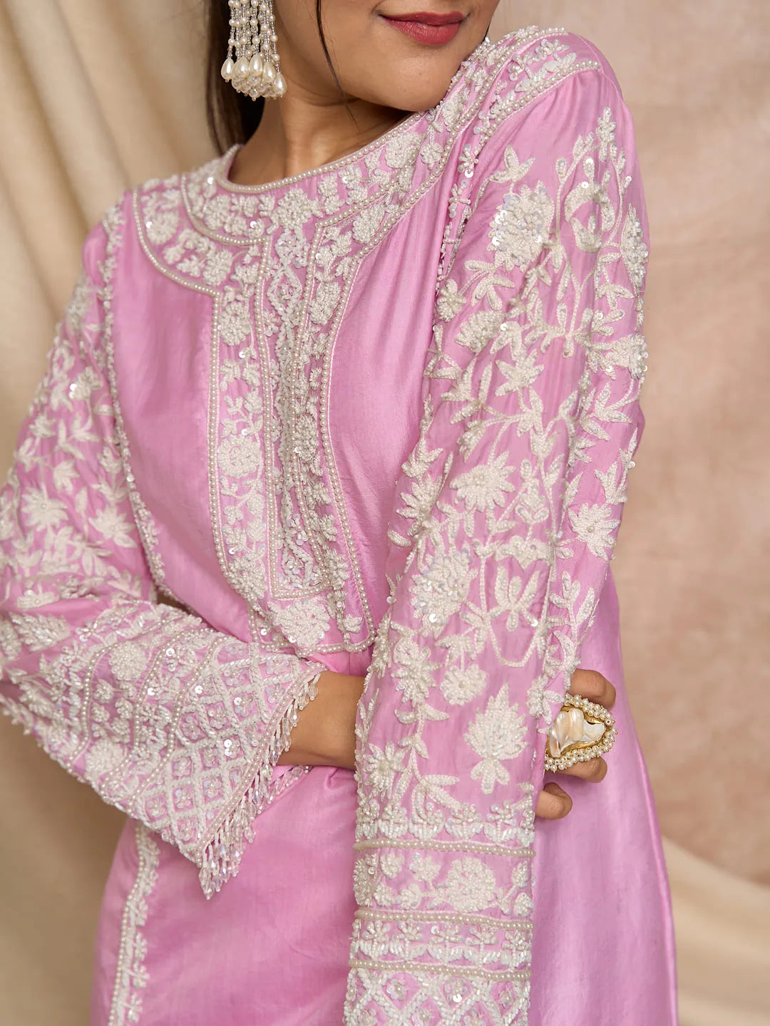 Ice pink Aari work top