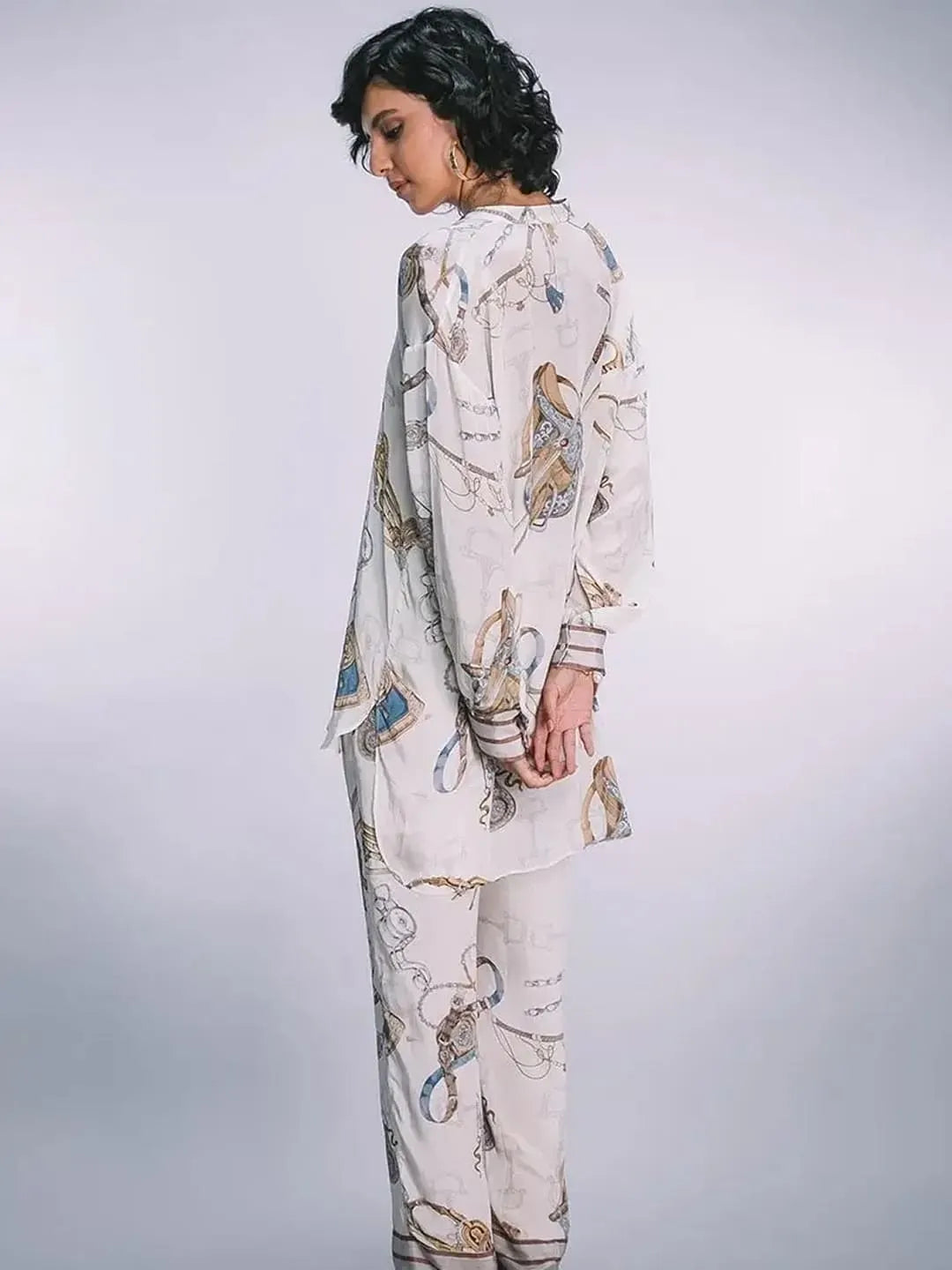 Saddle tunic & straight pant