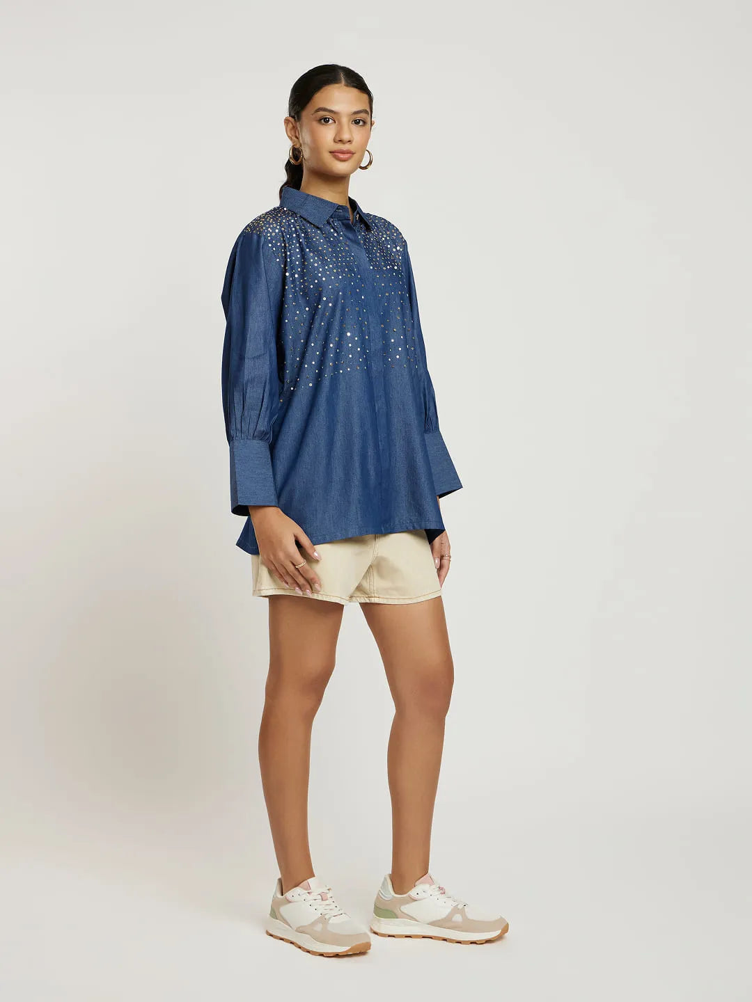 Shirt With Sequence Work
