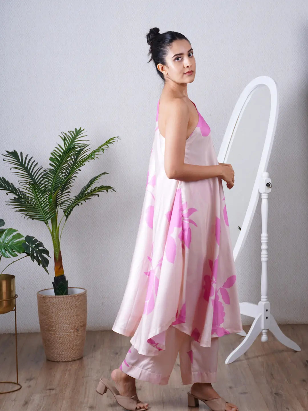 Candy Pink One Shoulder Co-ord Set