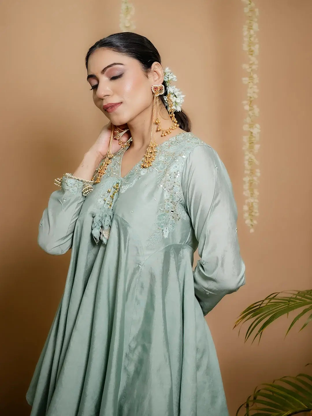Meera kurta with detachable skirt set
