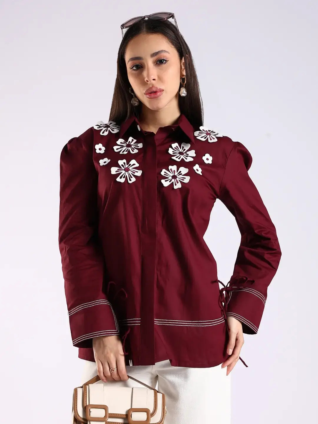 The Maroon Leather Shirt