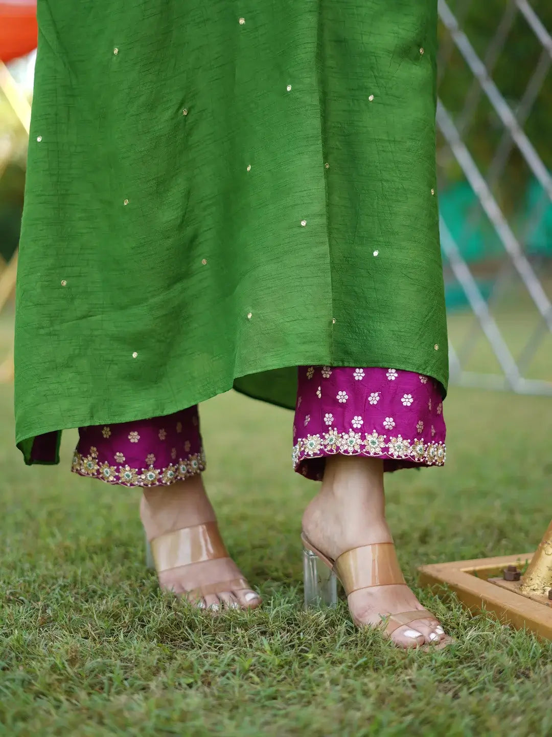 Raw mango kaftan set