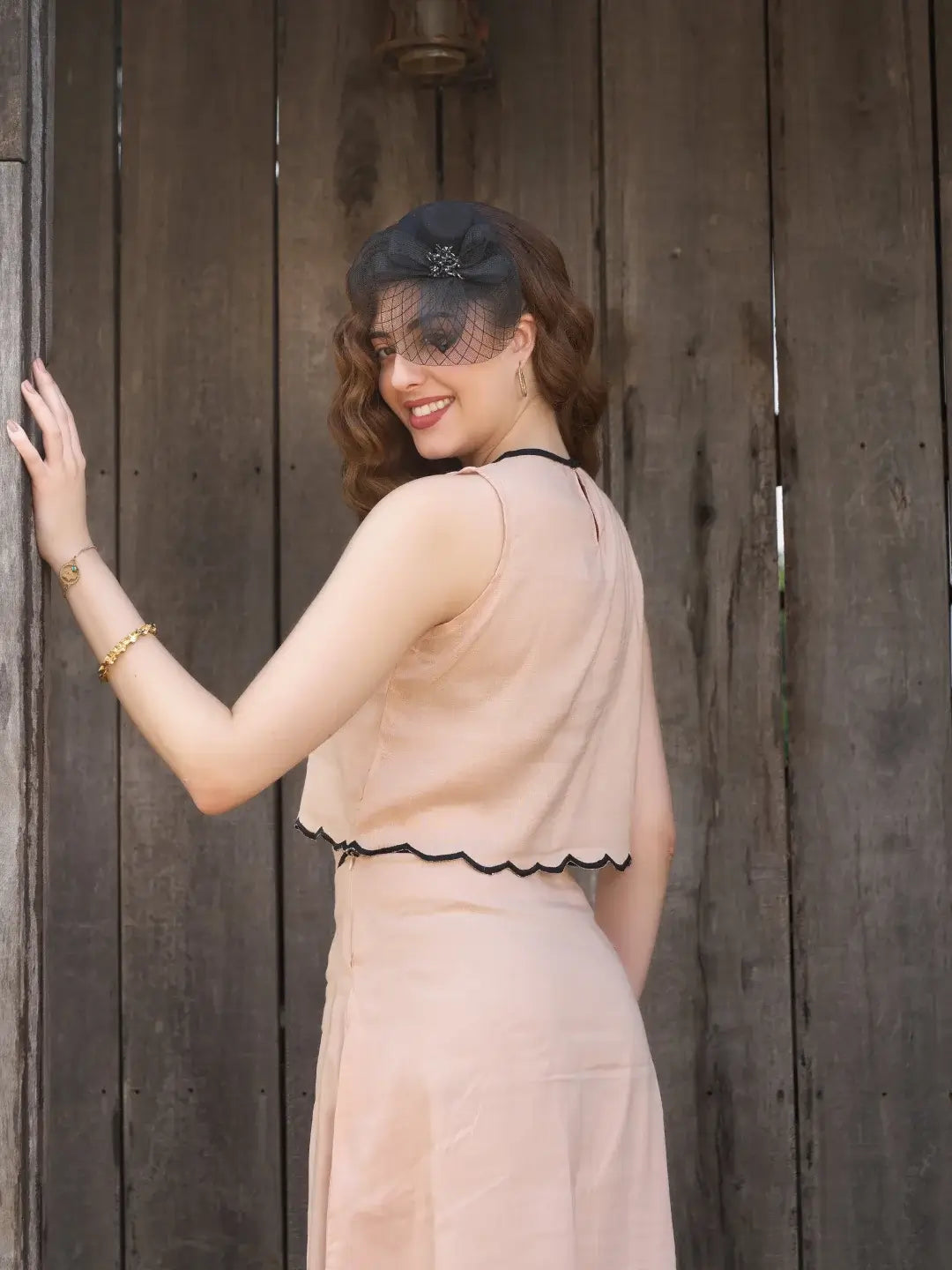 Ava Scalloped Top & Skirt Set