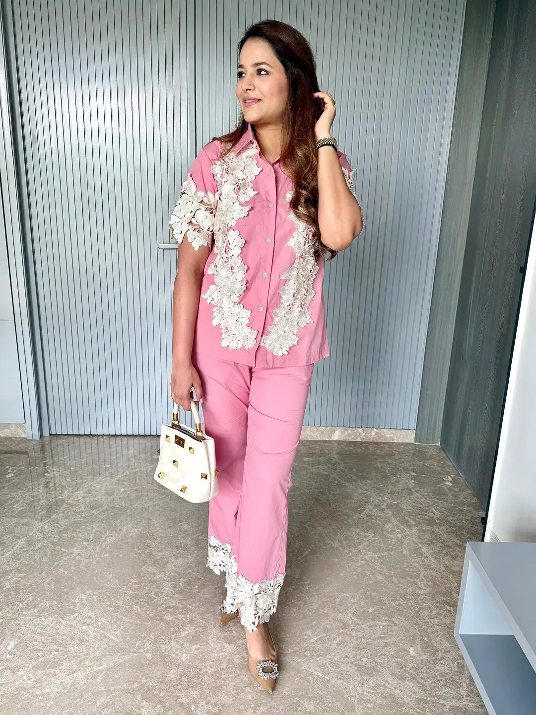 Blush Lace Charm co-ord set