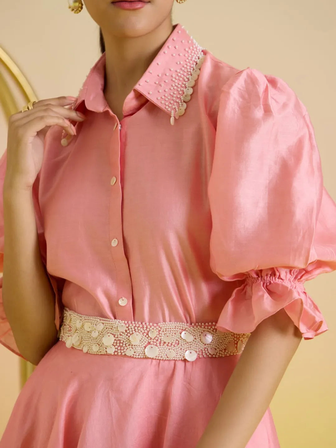 Bubblegum embroidered shirt