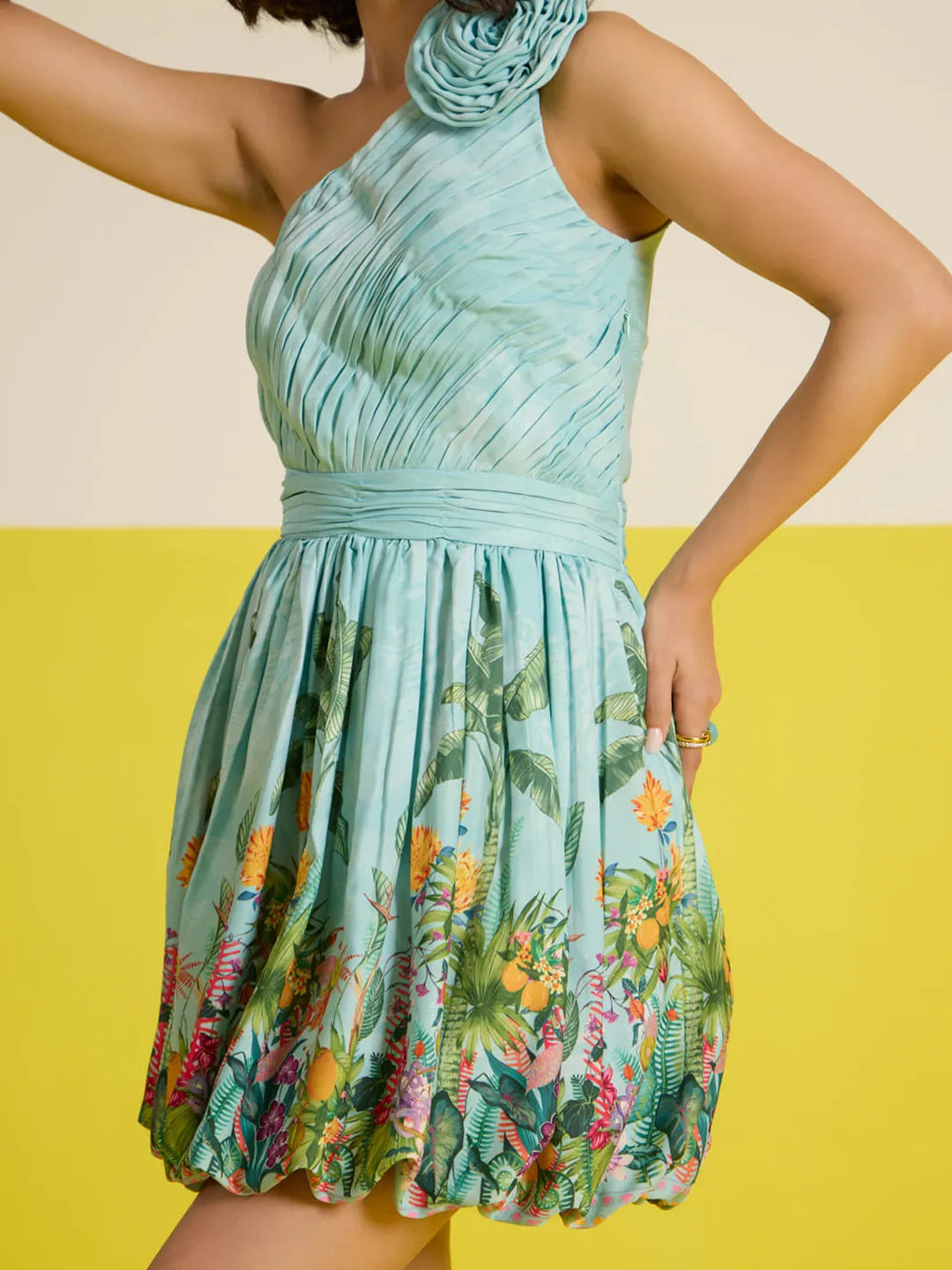 Costabella one shoulder dress