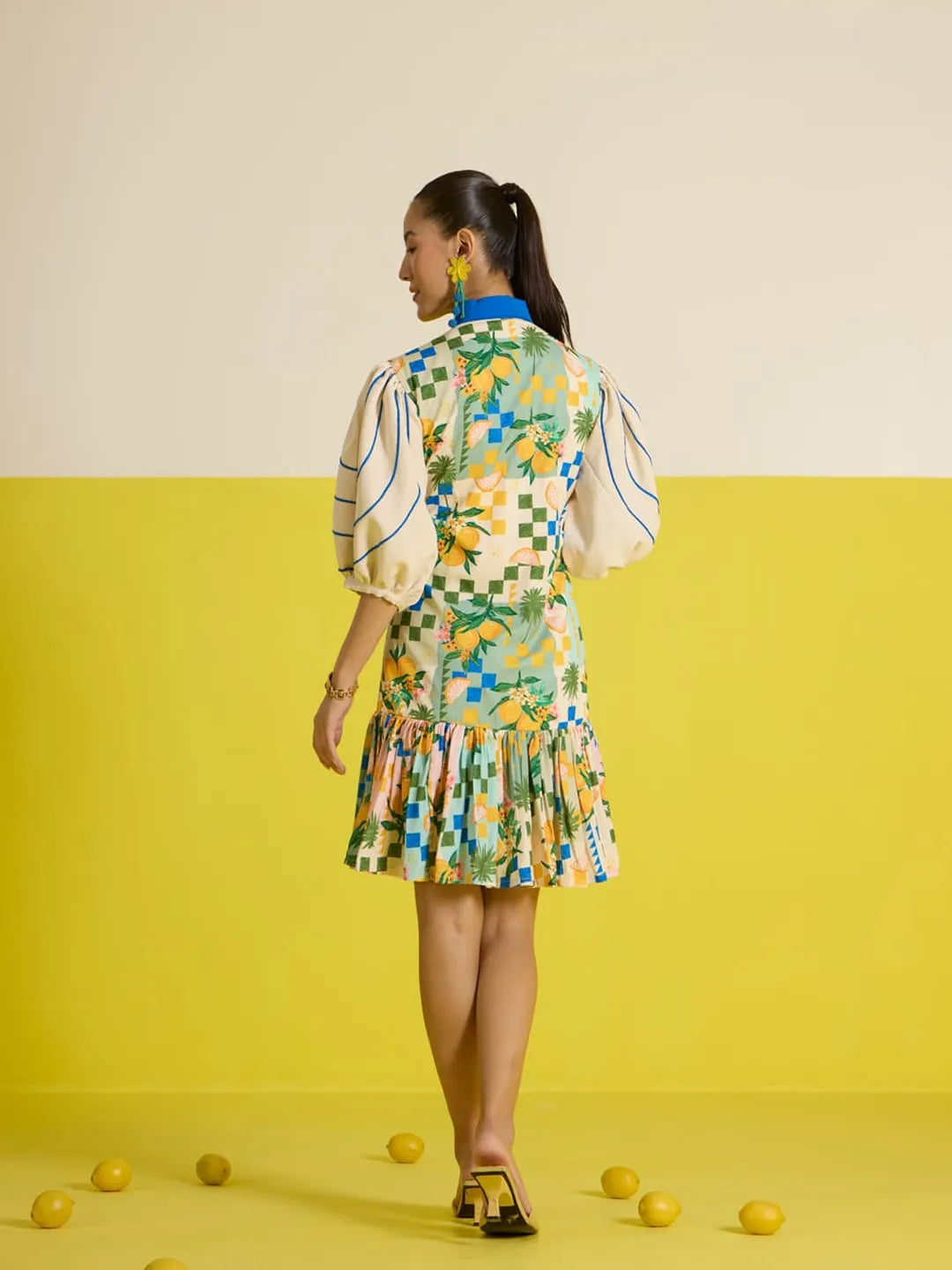 Sorrento puffed sleeve shirt dress