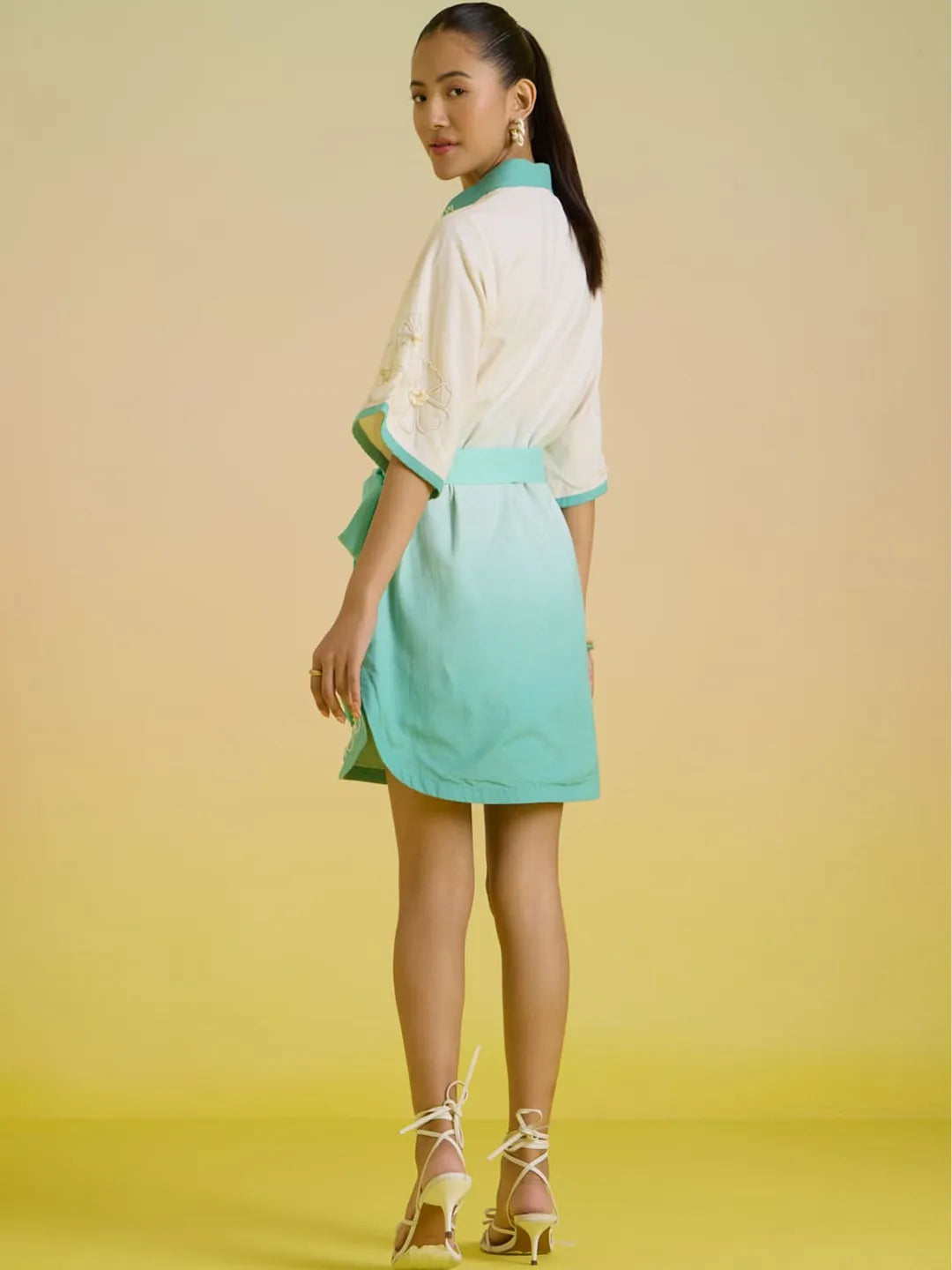 mint ombre shirt dress