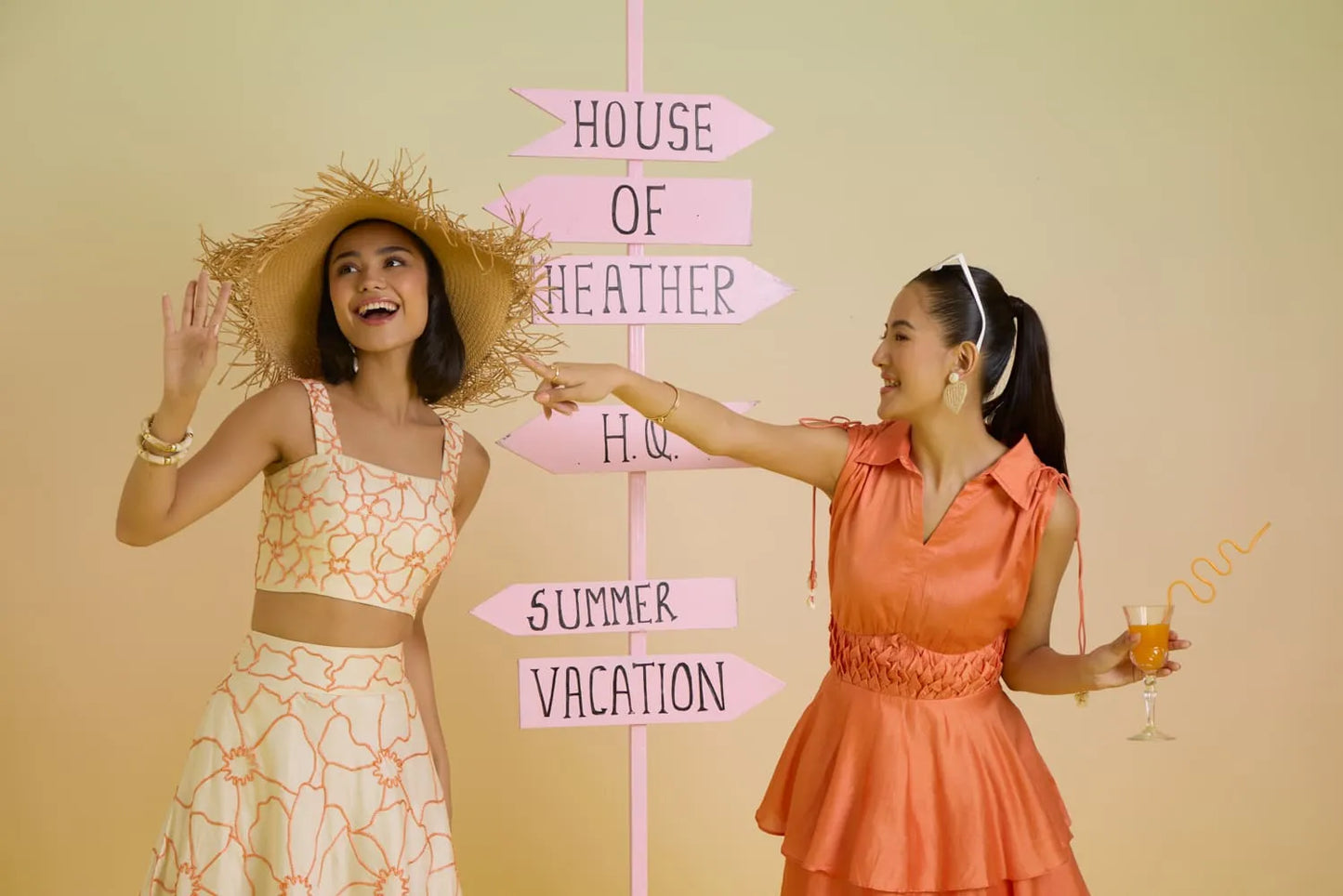 Sunset sorbet layered dress