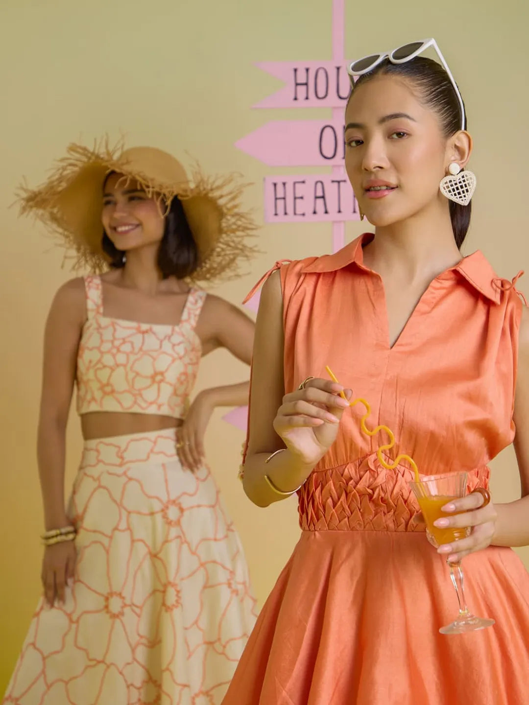 Sunset sorbet layered dress