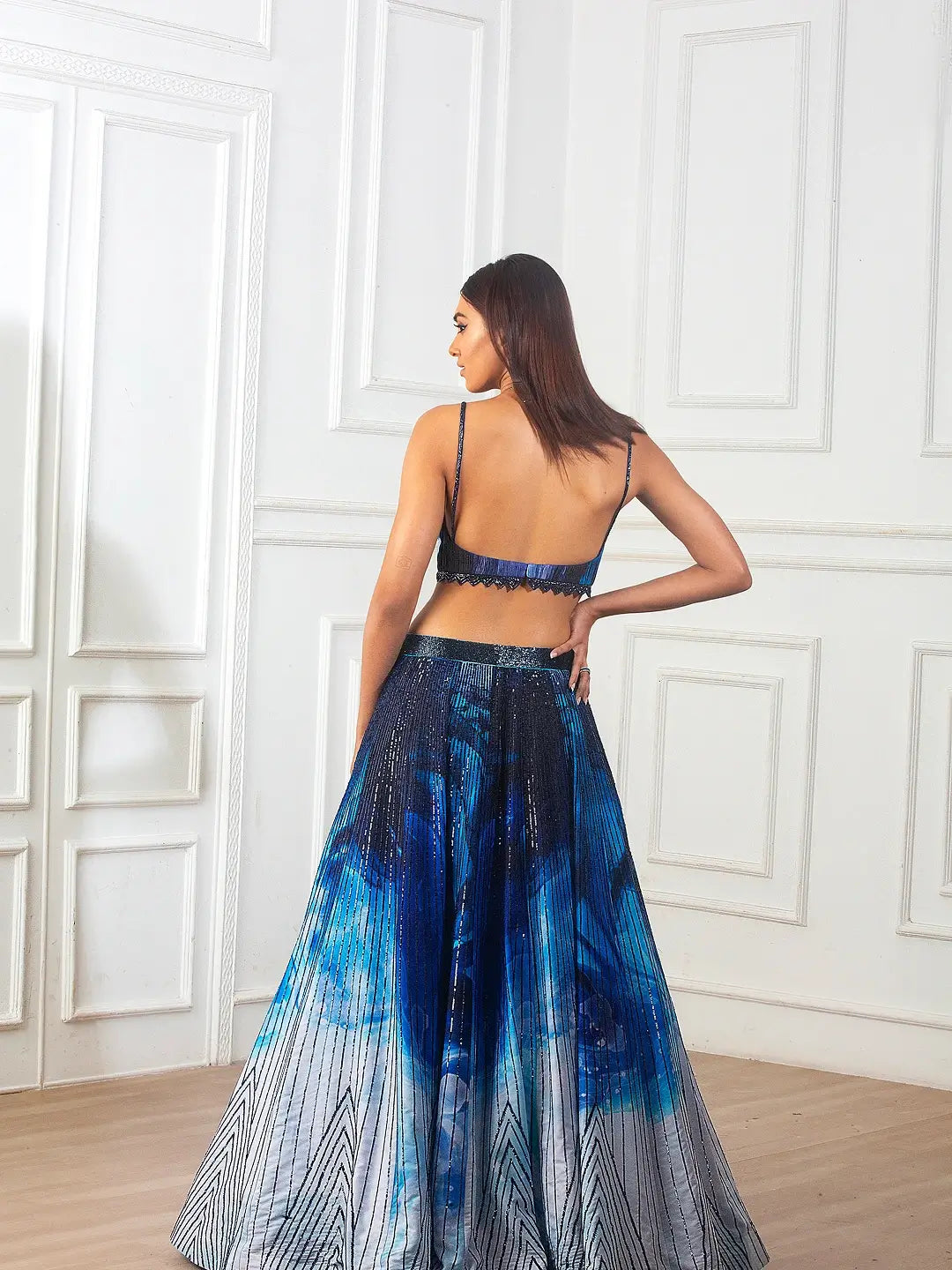 Printed Triangle Lehenga Set