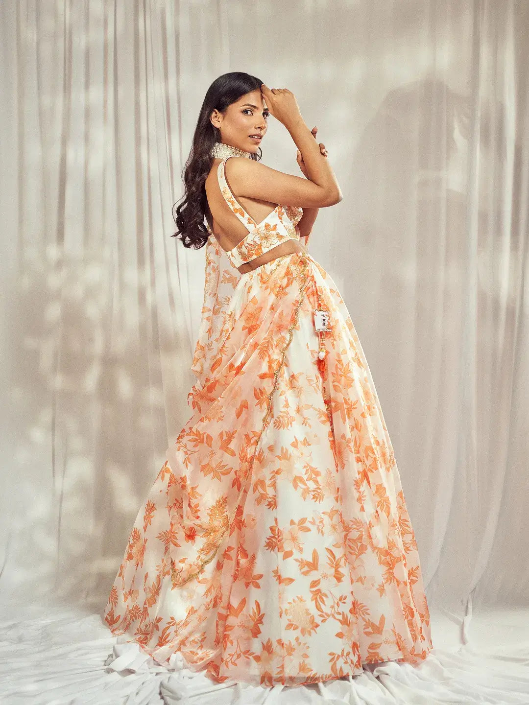 Burnt Orange Lehenga Set