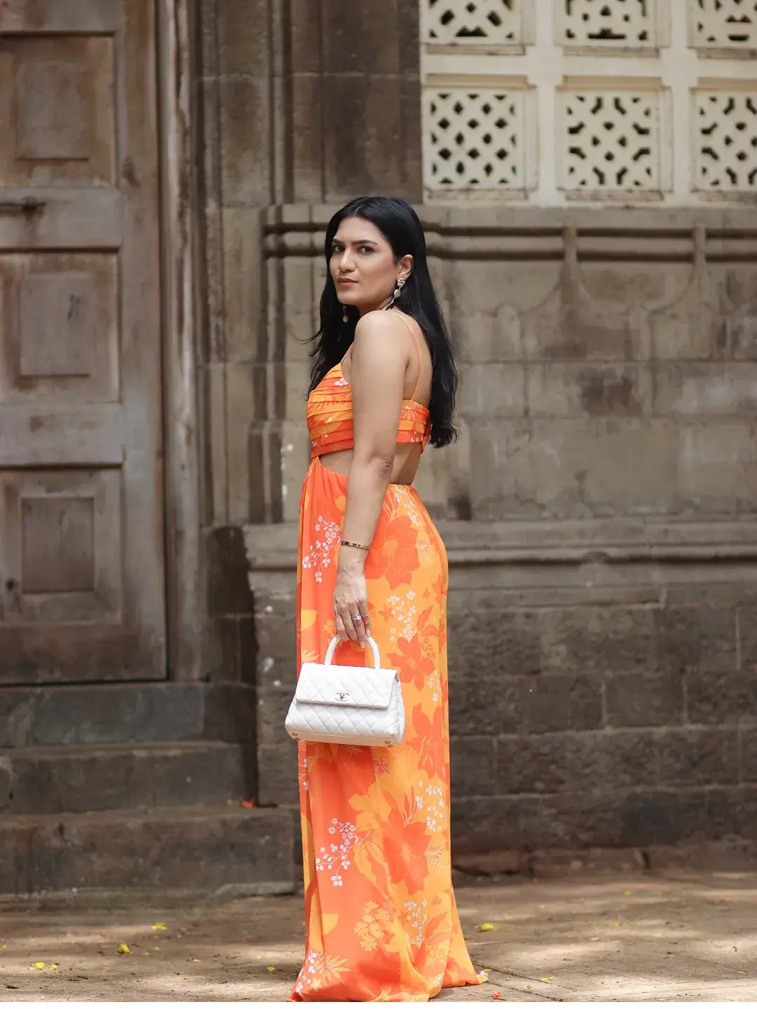 Yellow/Orange Printed Jumpsuit