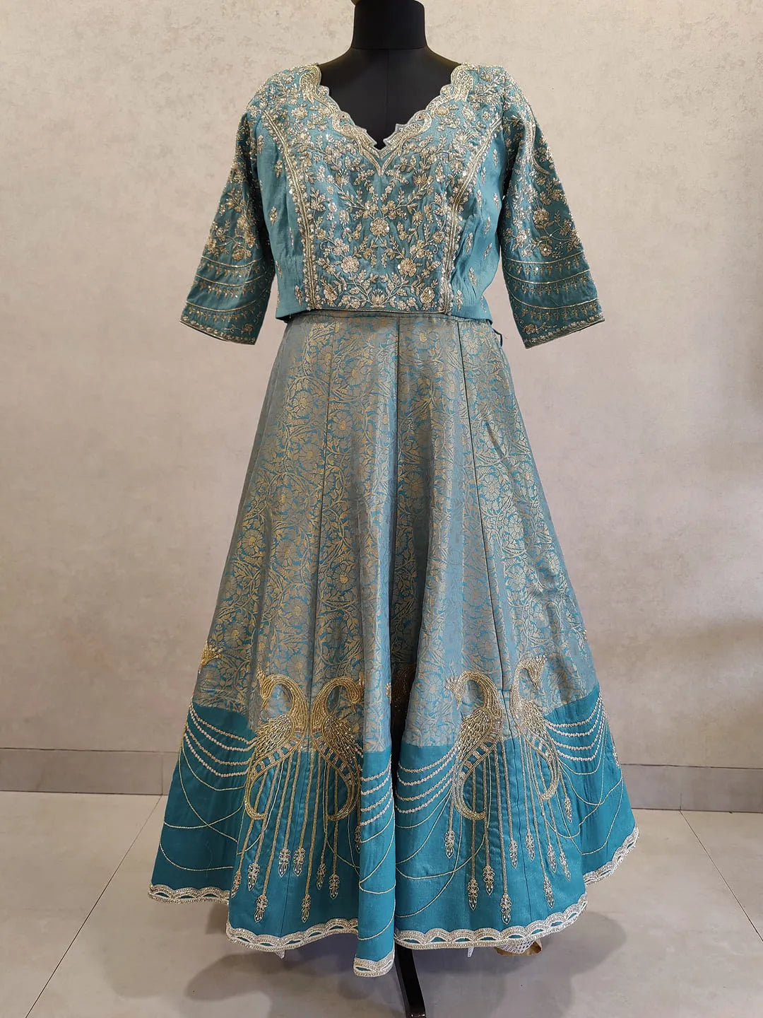 Kanjivaram and peacock lehenga