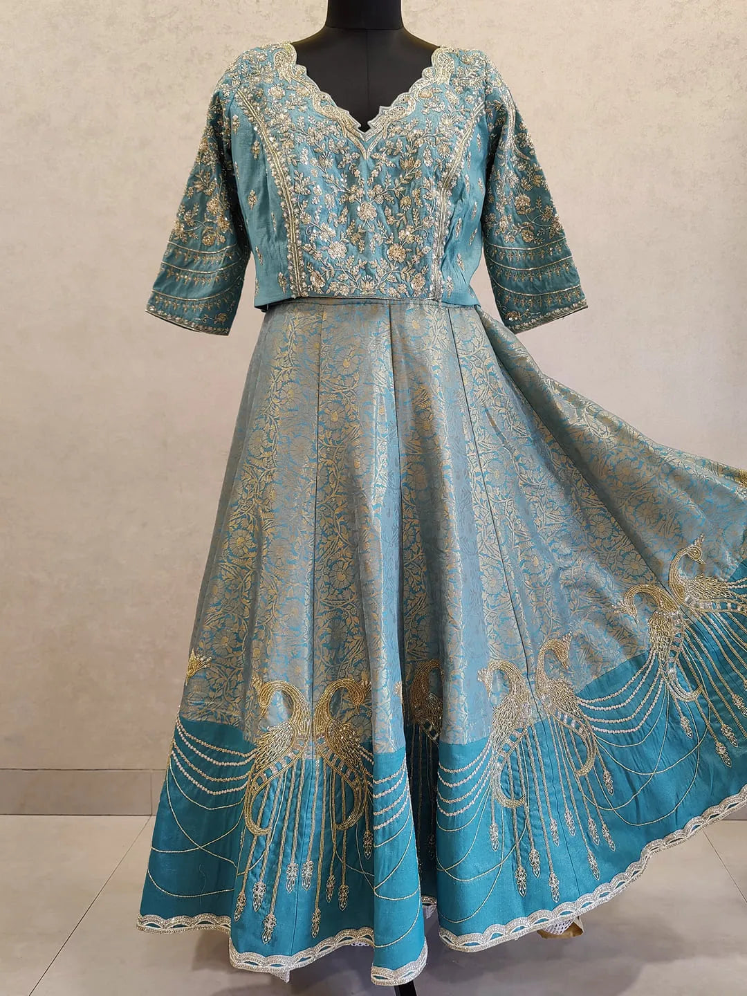 Kanjivaram and peacock lehenga