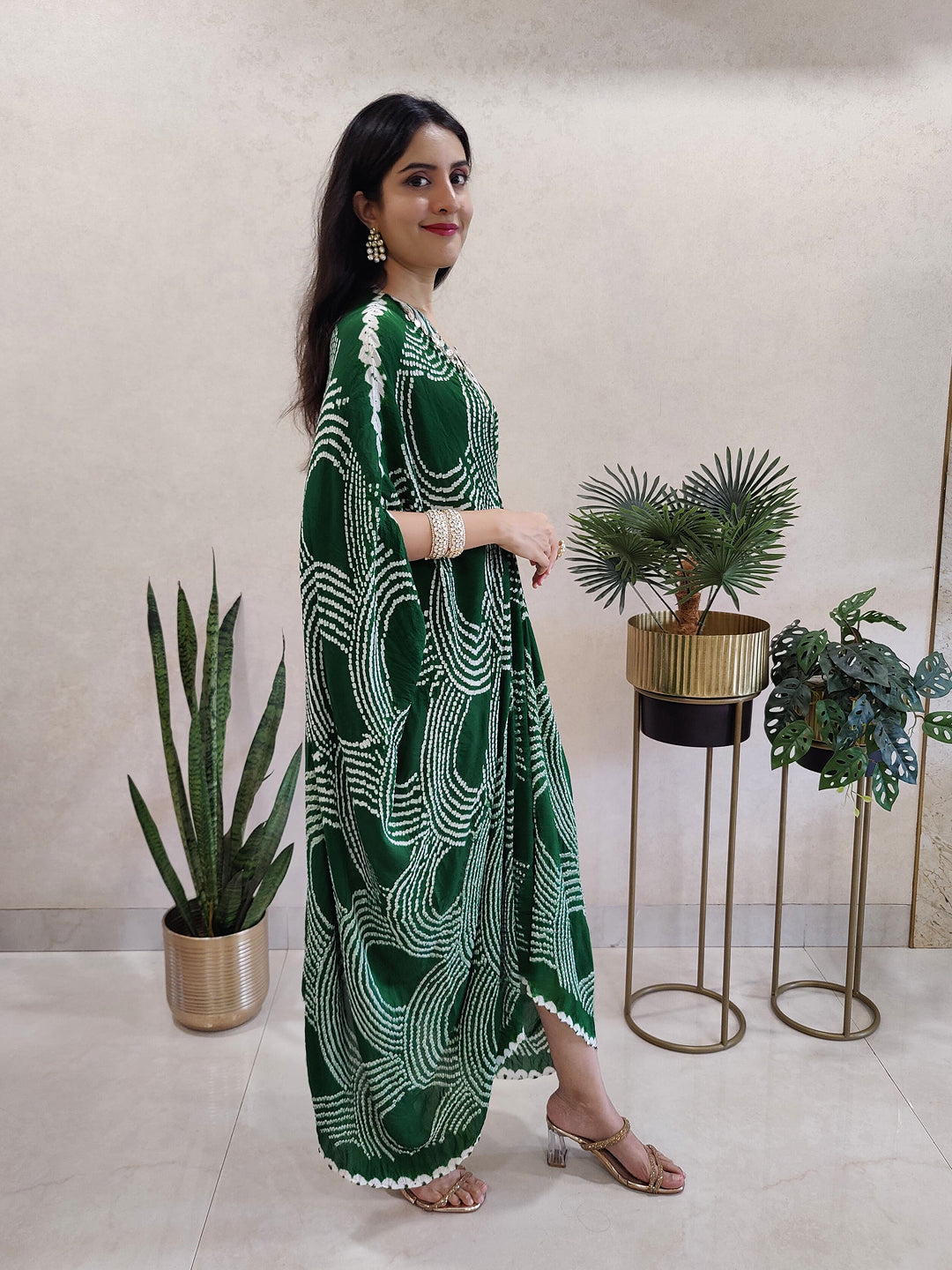 Bandhani draped dress