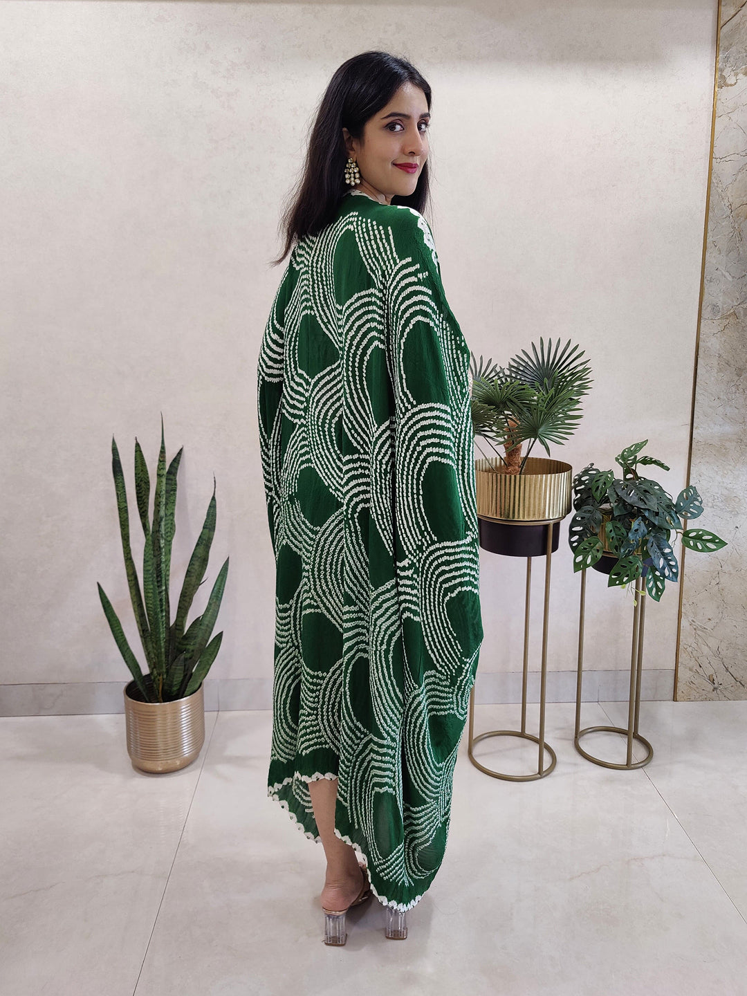Bandhani draped dress