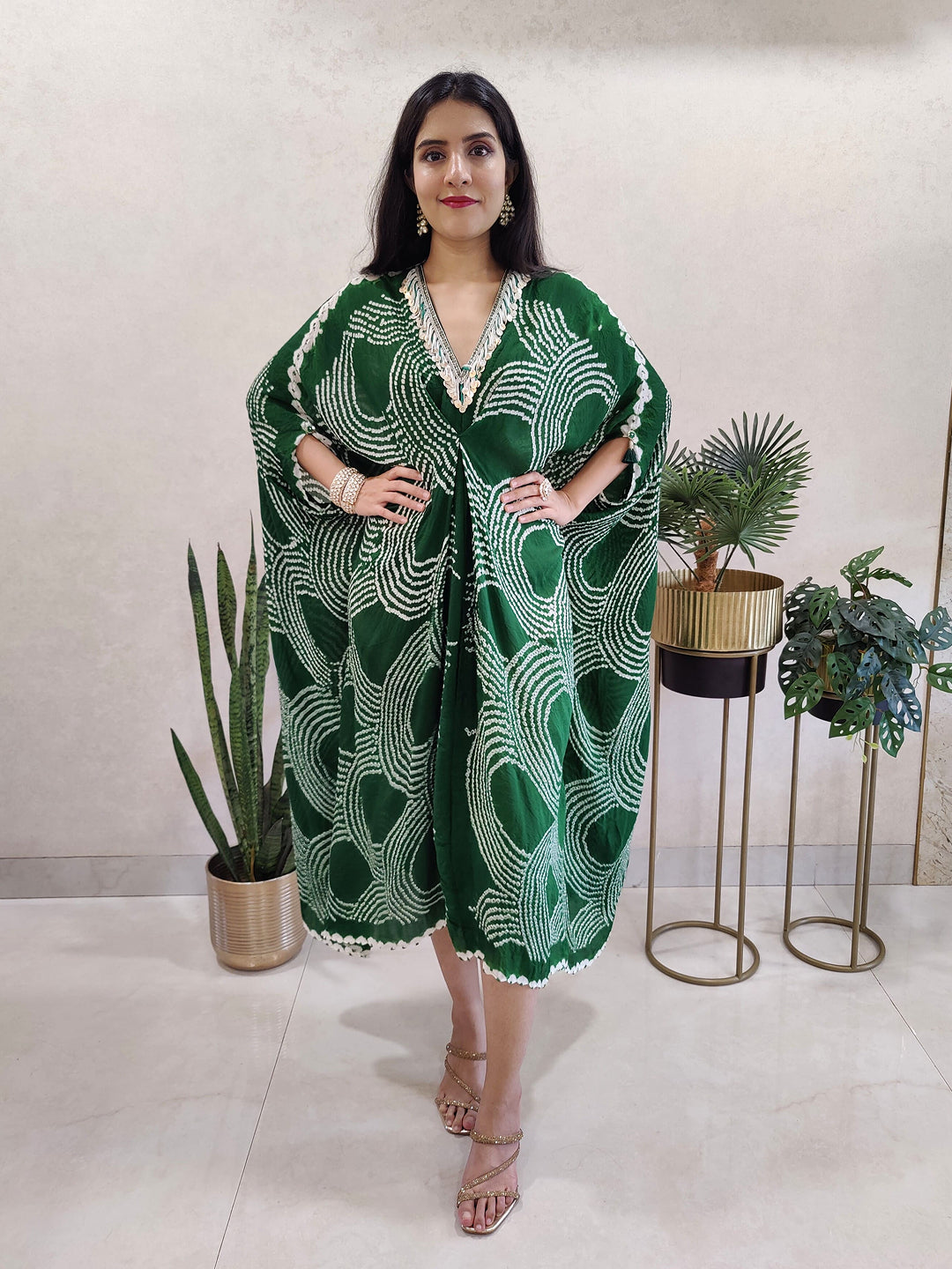 Bandhani draped dress