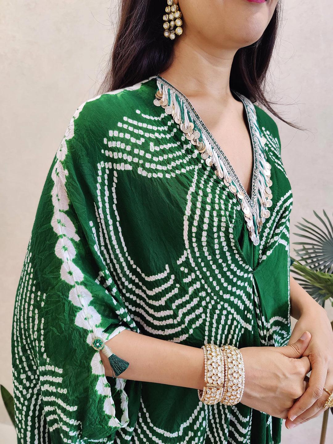 Bandhani draped dress