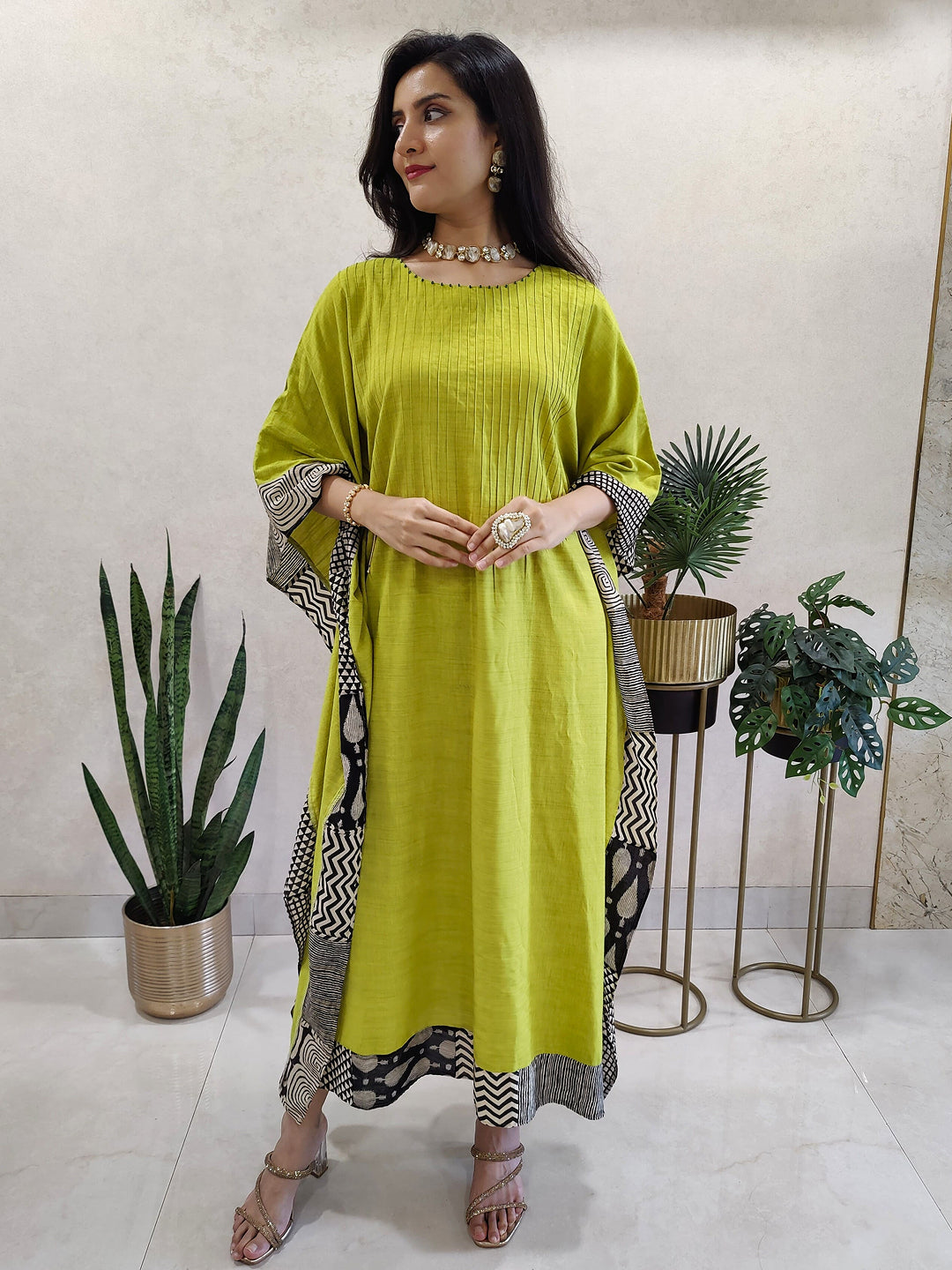 Cotton kaftan dress