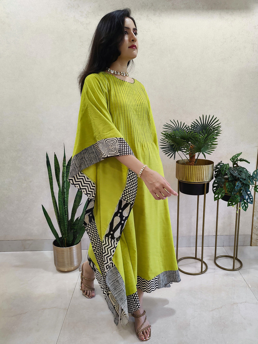 Cotton kaftan dress