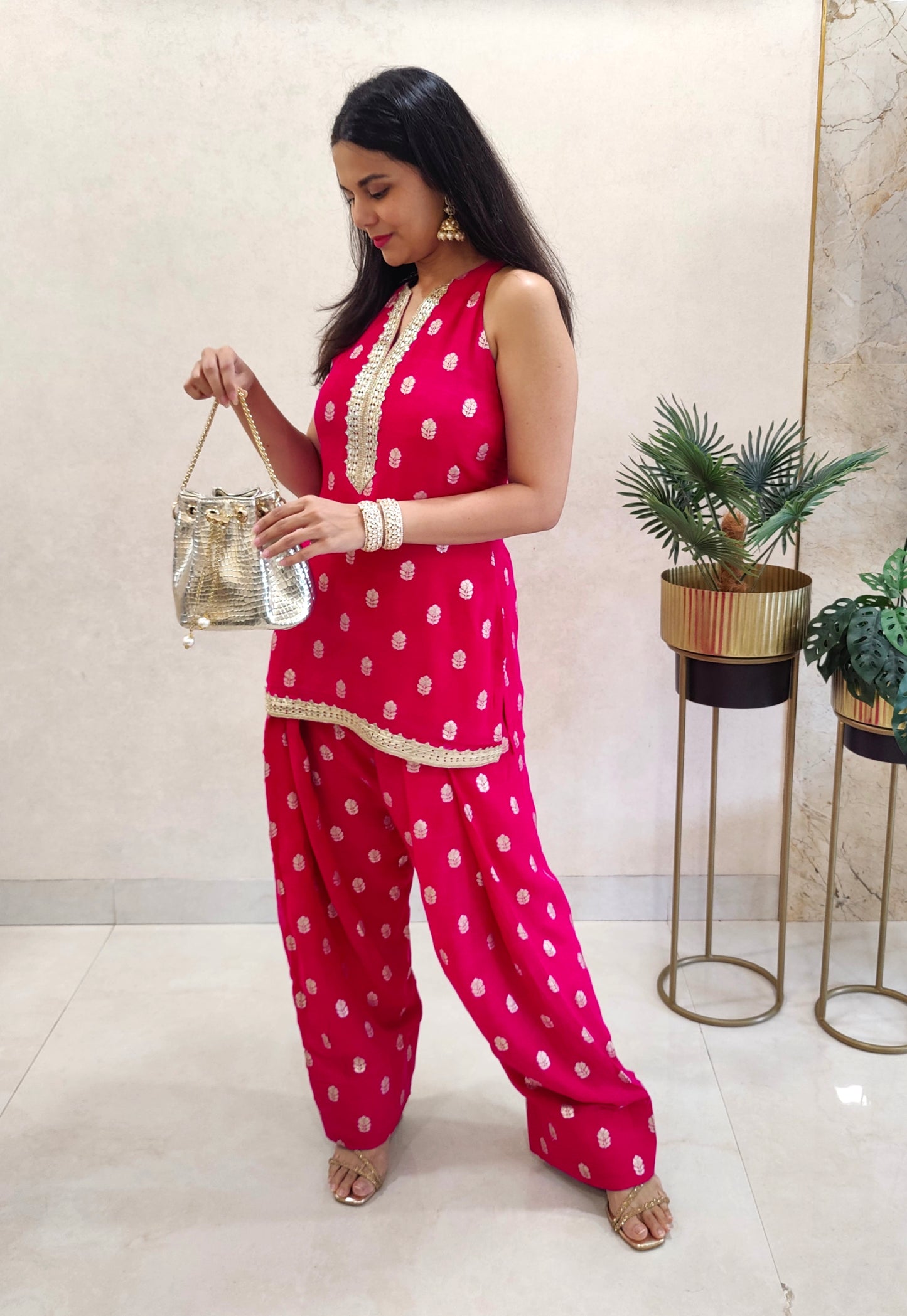 Hot pink salwar set