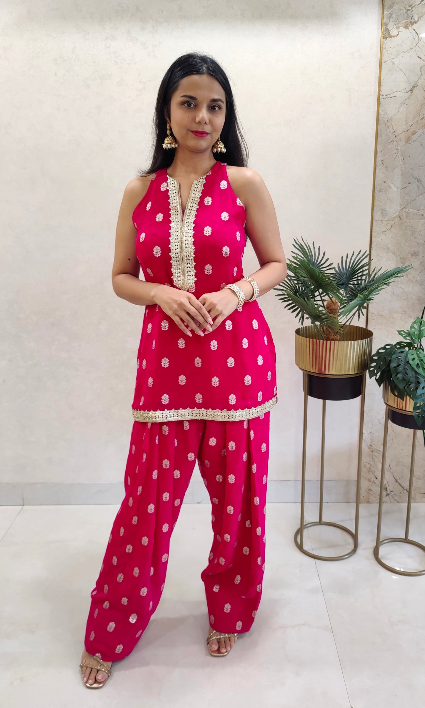 Hot pink salwar set