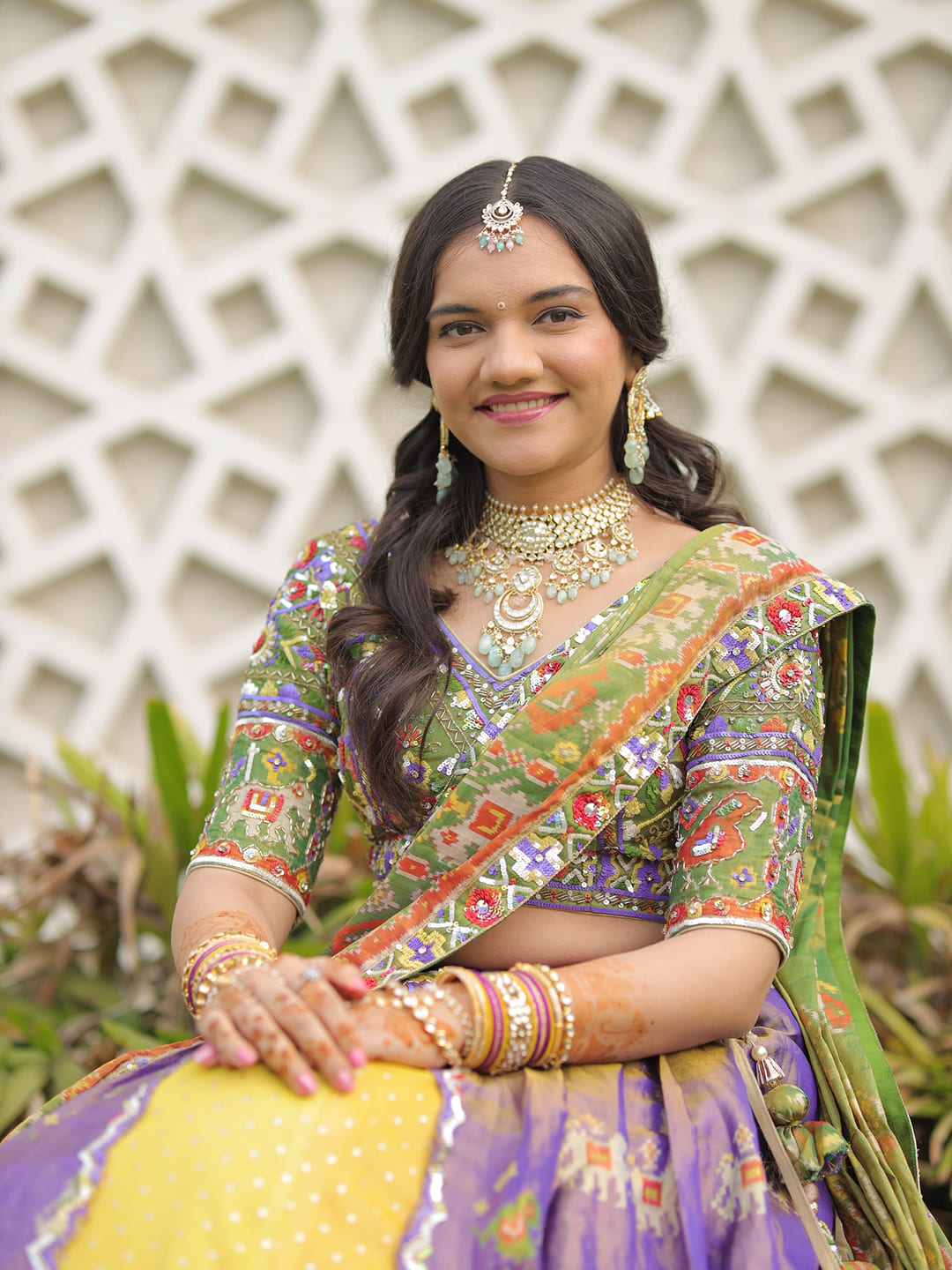 tissue silk Patola lehenga