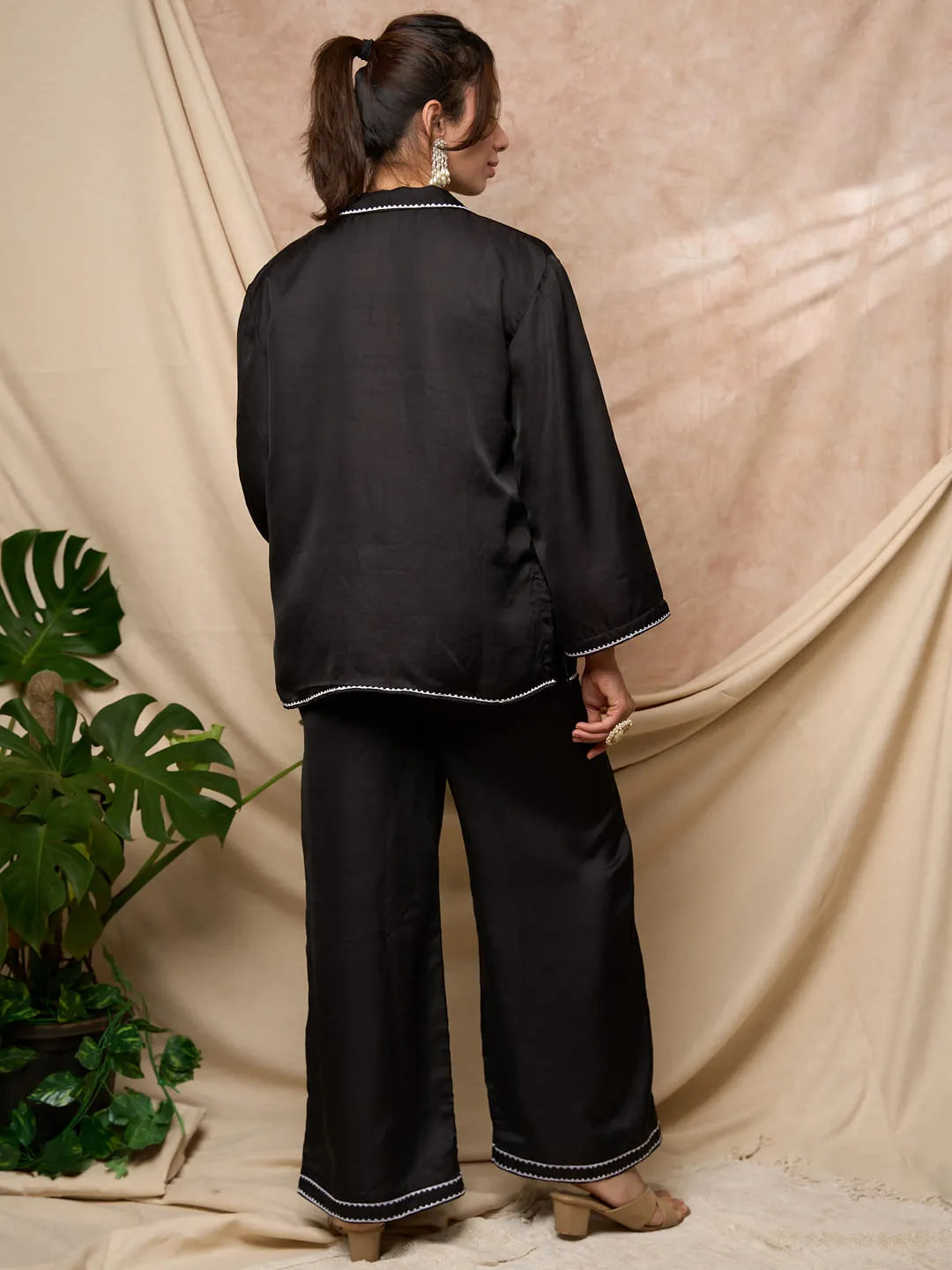 Black Shirt Pant Set