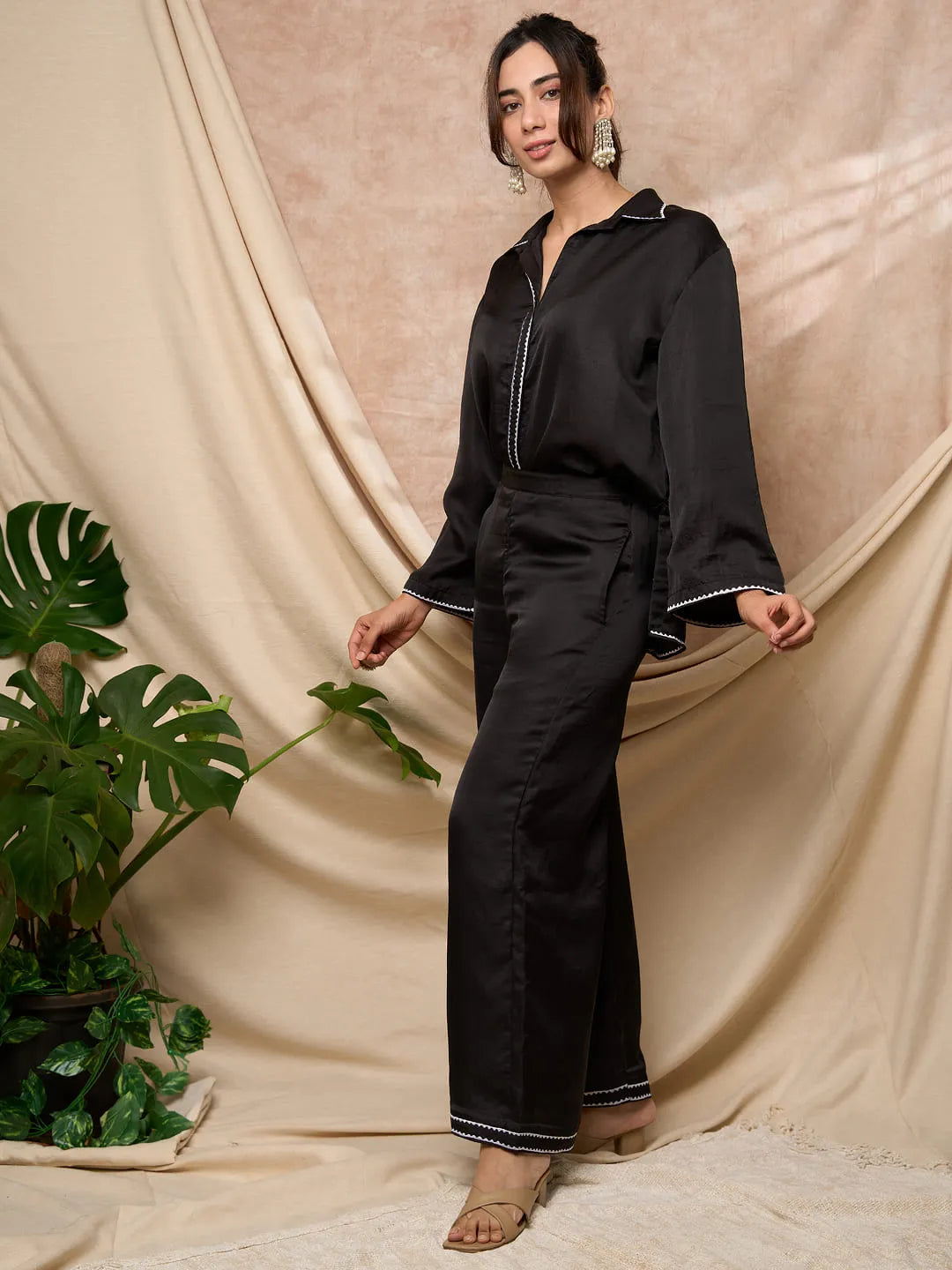 Black Shirt Pant Set