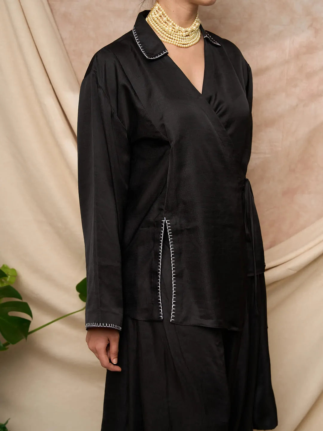 Black Dhoti Pant Set
