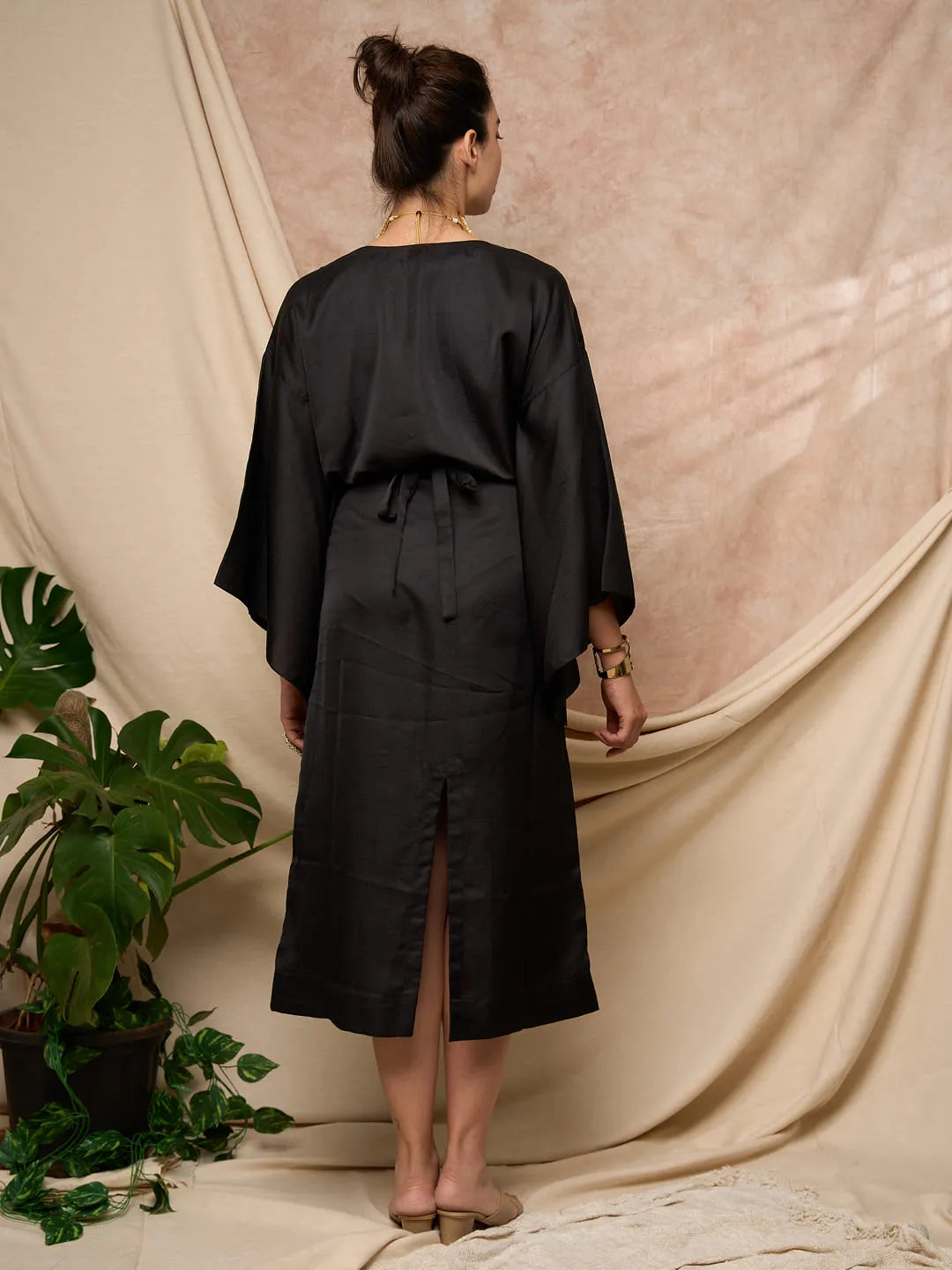 Black Kimono Japanese Dress