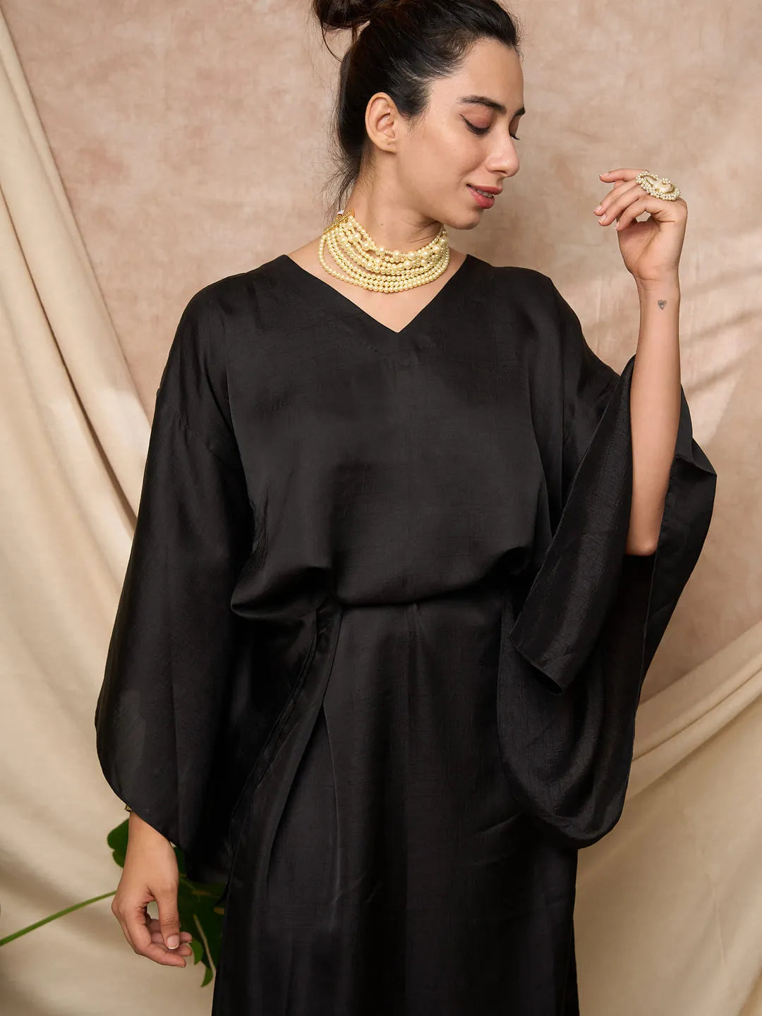 Black Kimono Japanese Dress