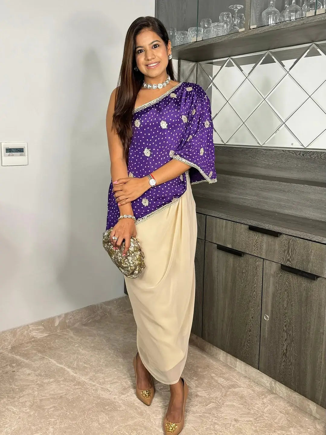 Bandhani Grace drape set