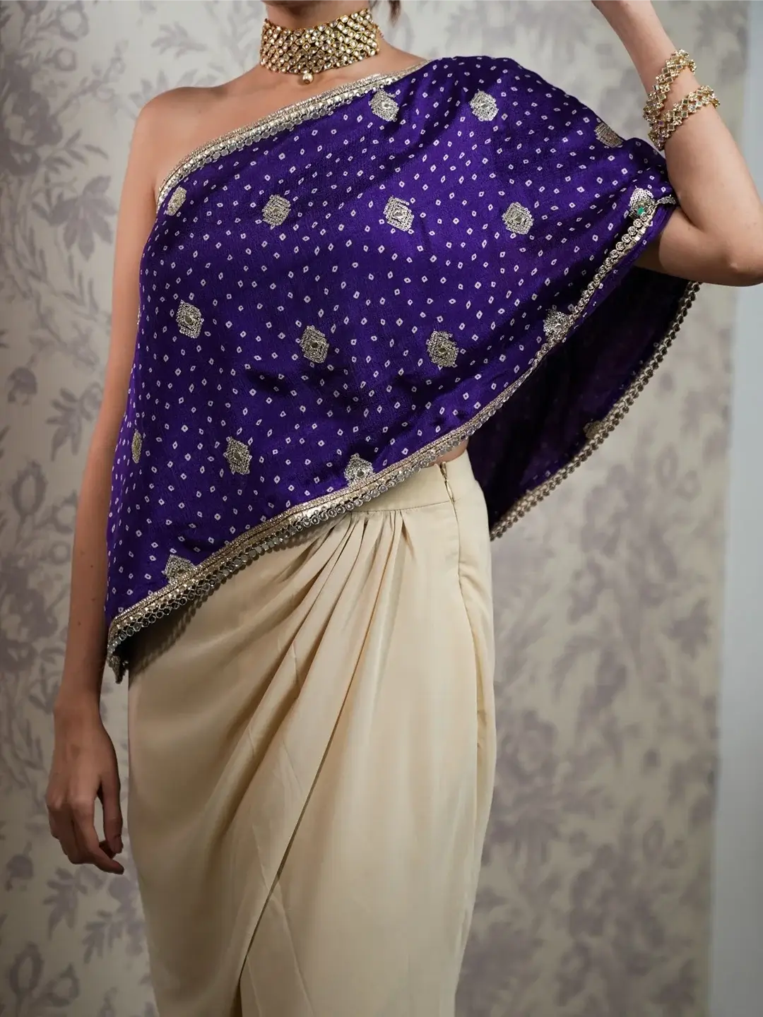 Bandhani Grace drape set