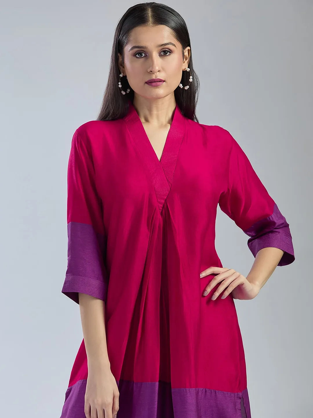 Wine X Purple 2D Kurta