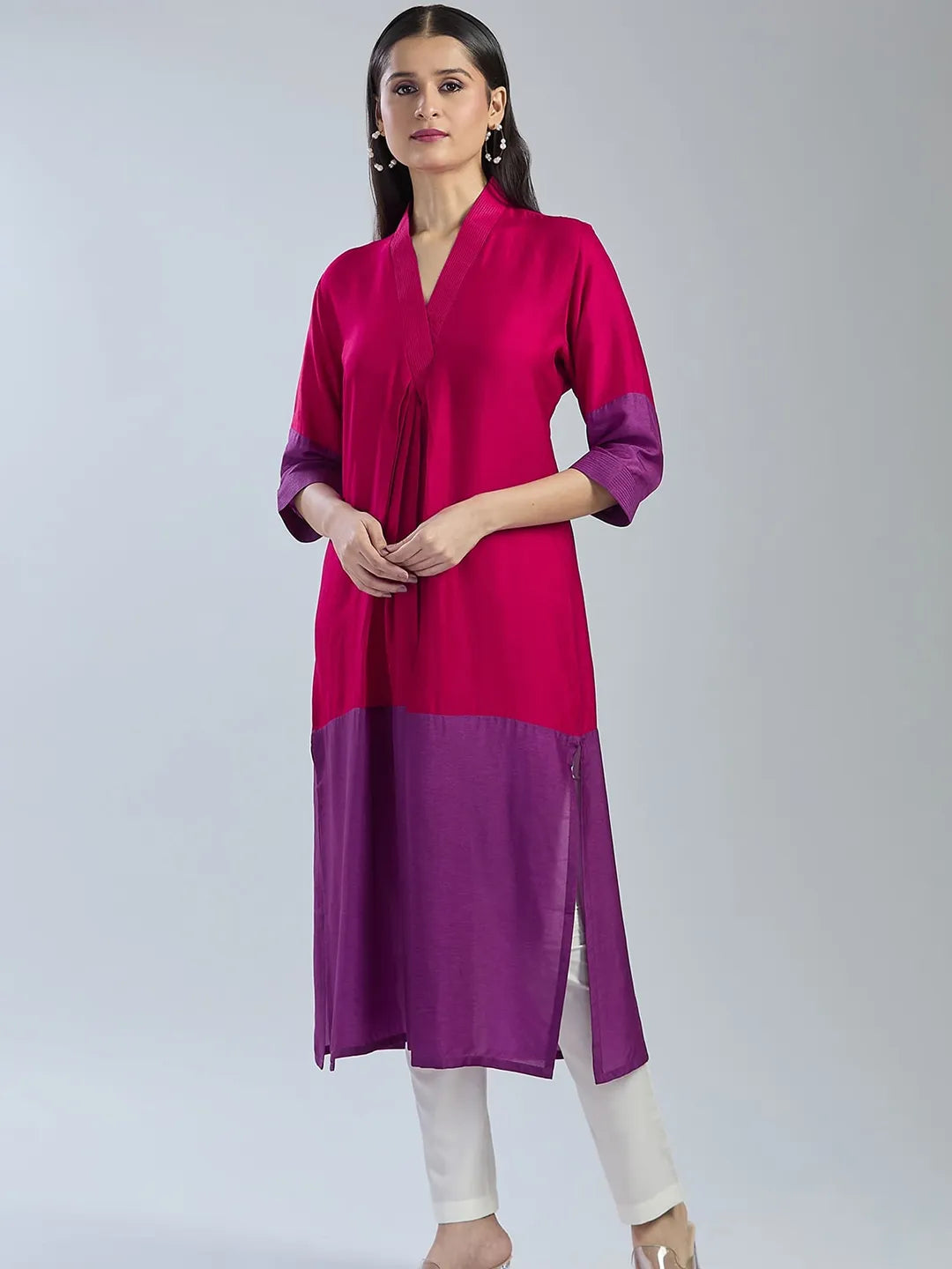 Wine X Purple 2D Kurta