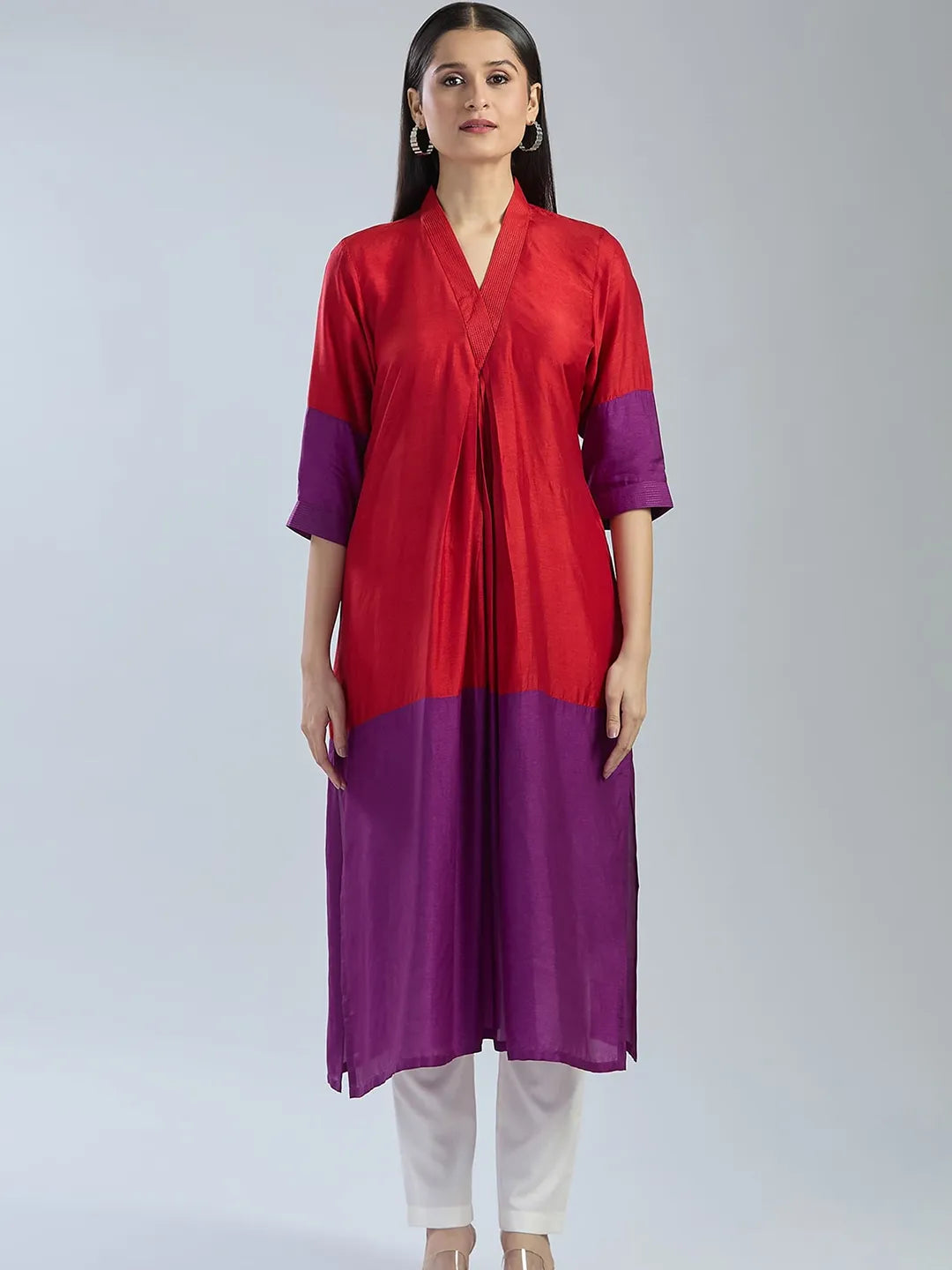 Rust X Purple 2D Kurta