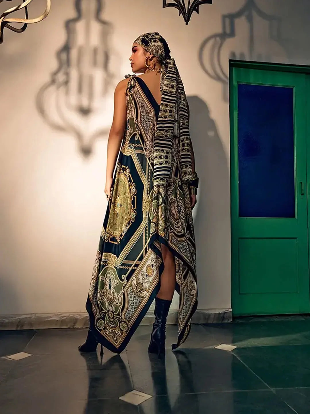 Art deco asymmetrical dress
