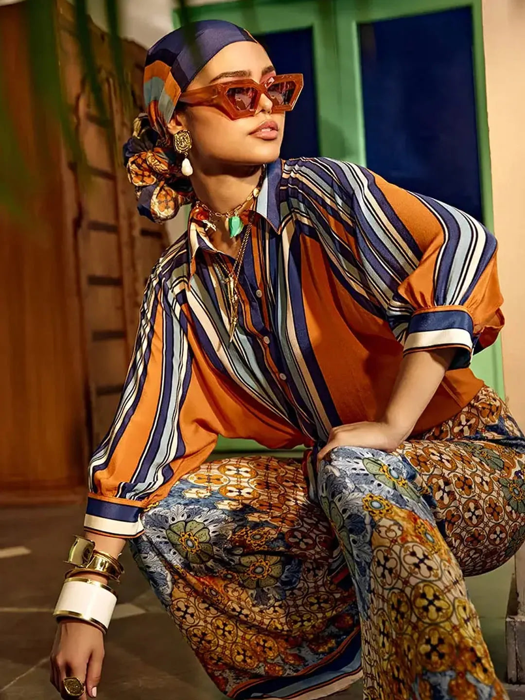 Orange donna shirt & lisa pants