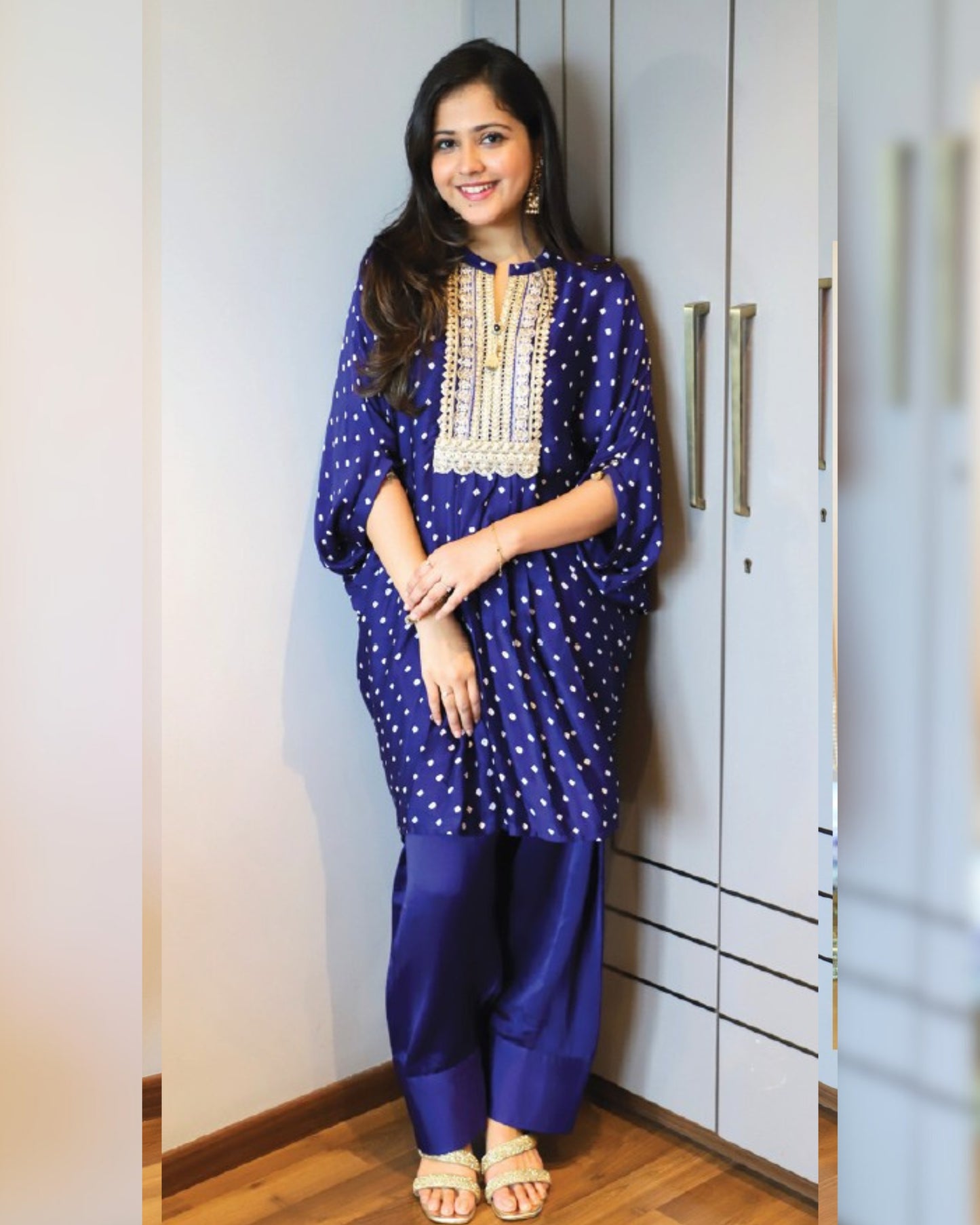 Draped kurta & Farsi pant set