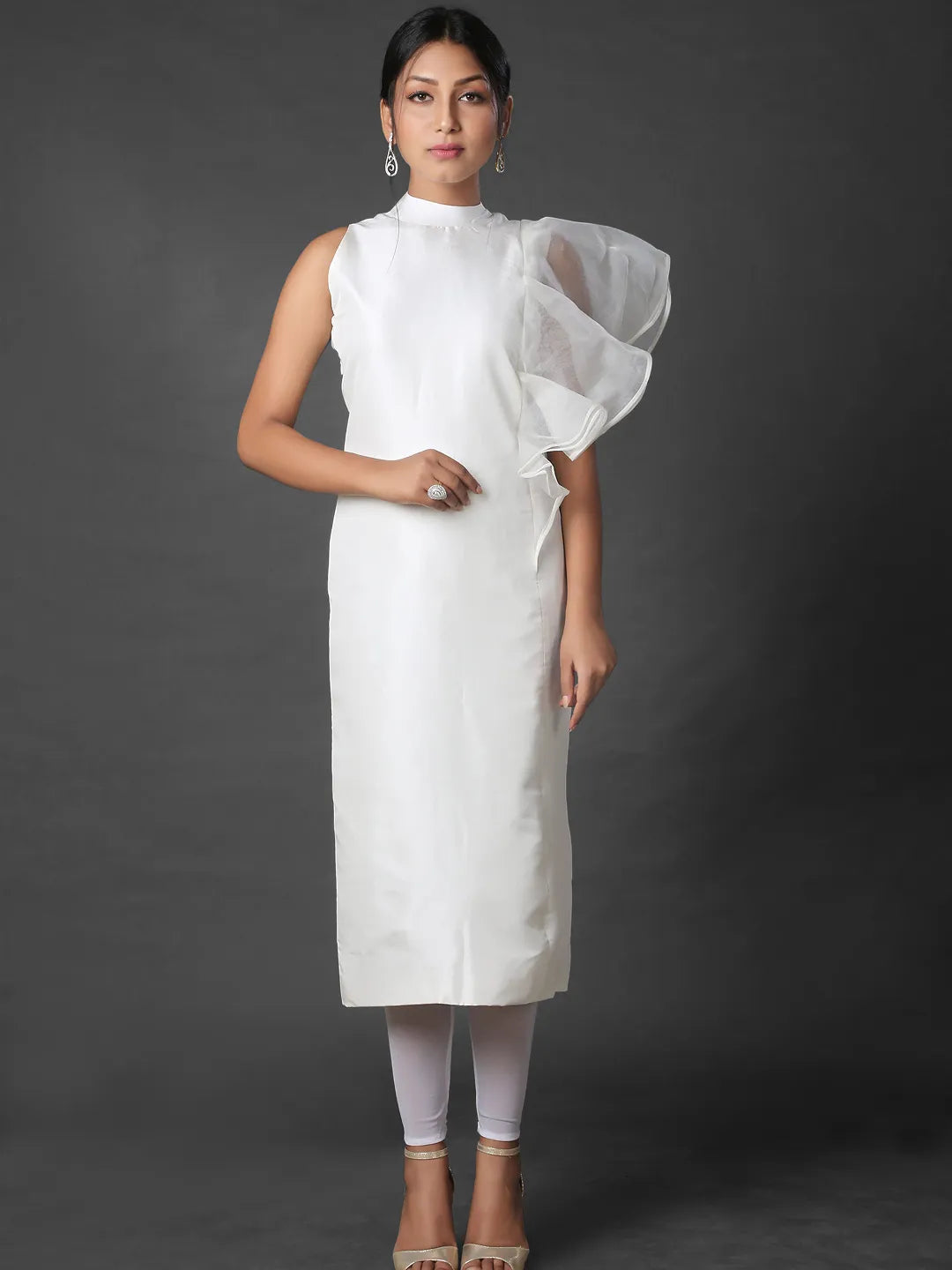 White statement kurta set