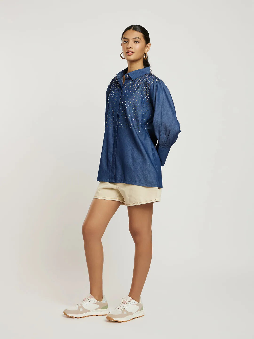 Shirt With Sequence Work