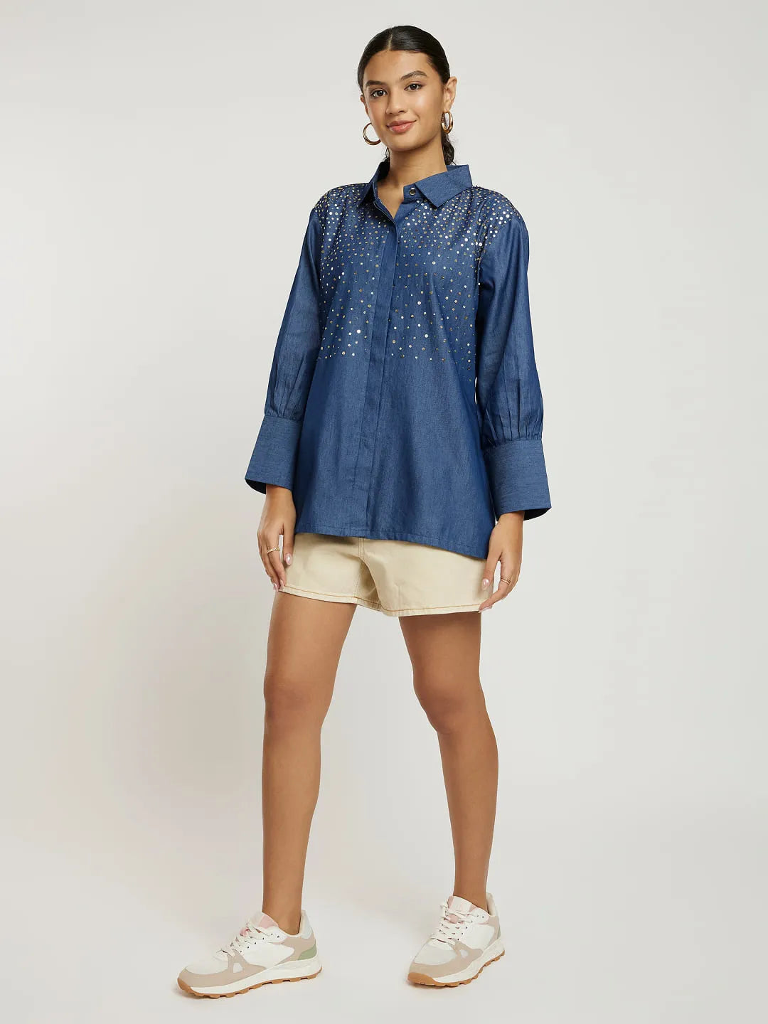 Shirt With Sequence Work