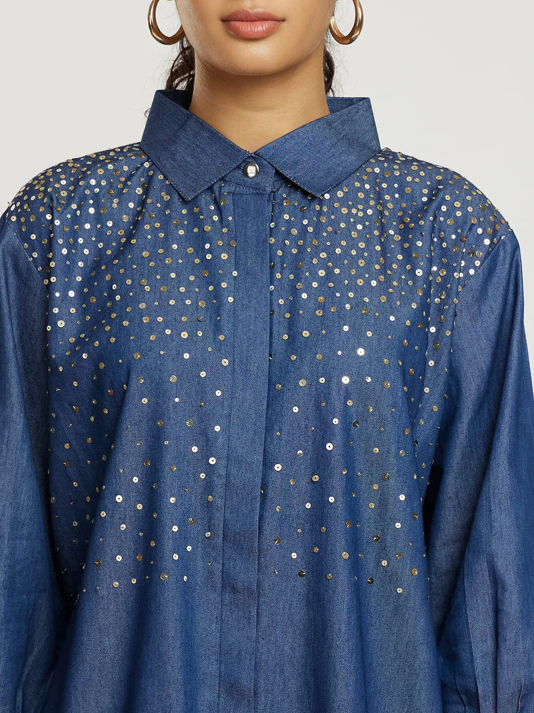 Shirt With Sequence Work